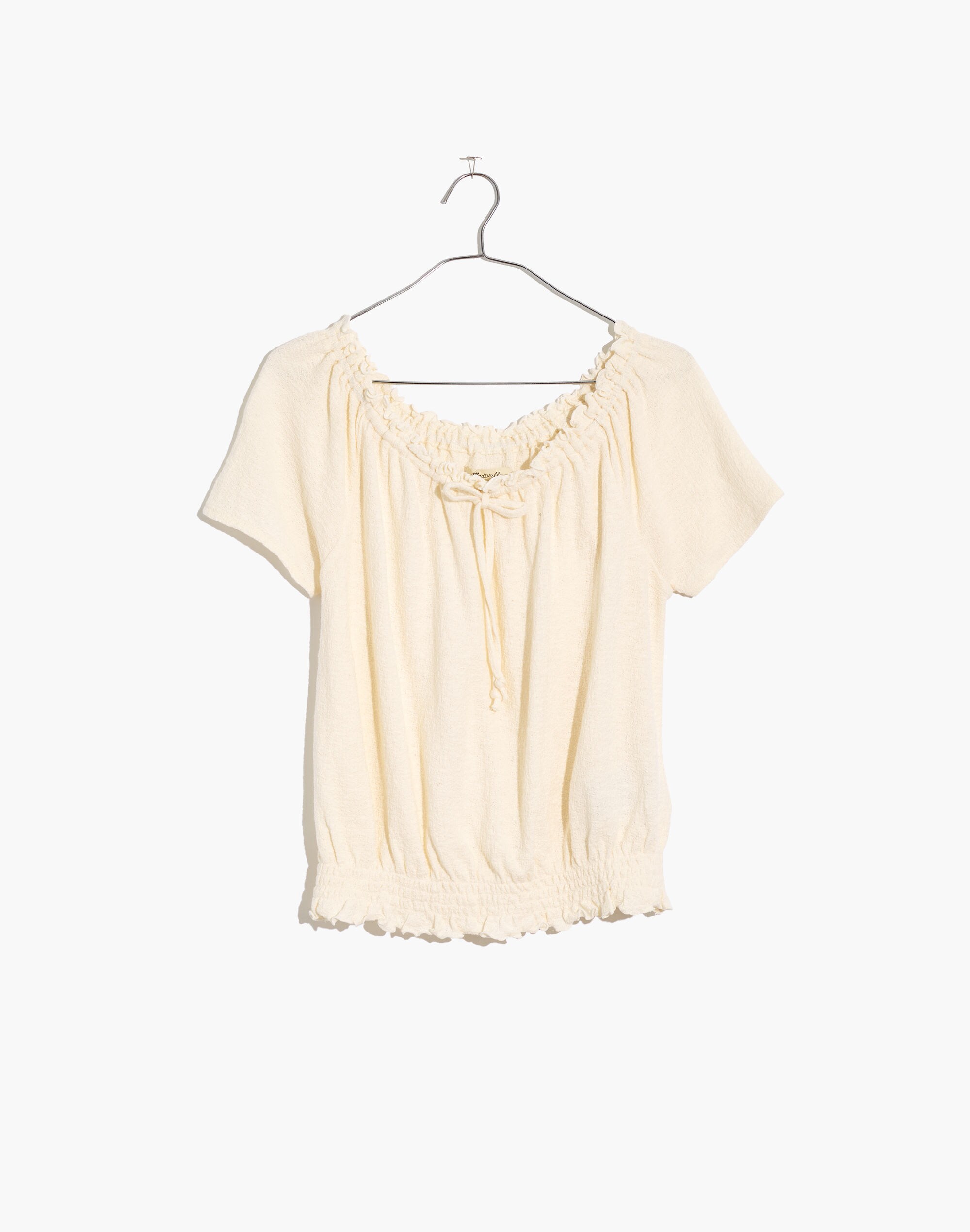 Texture &amp; Thread Drawstring Top