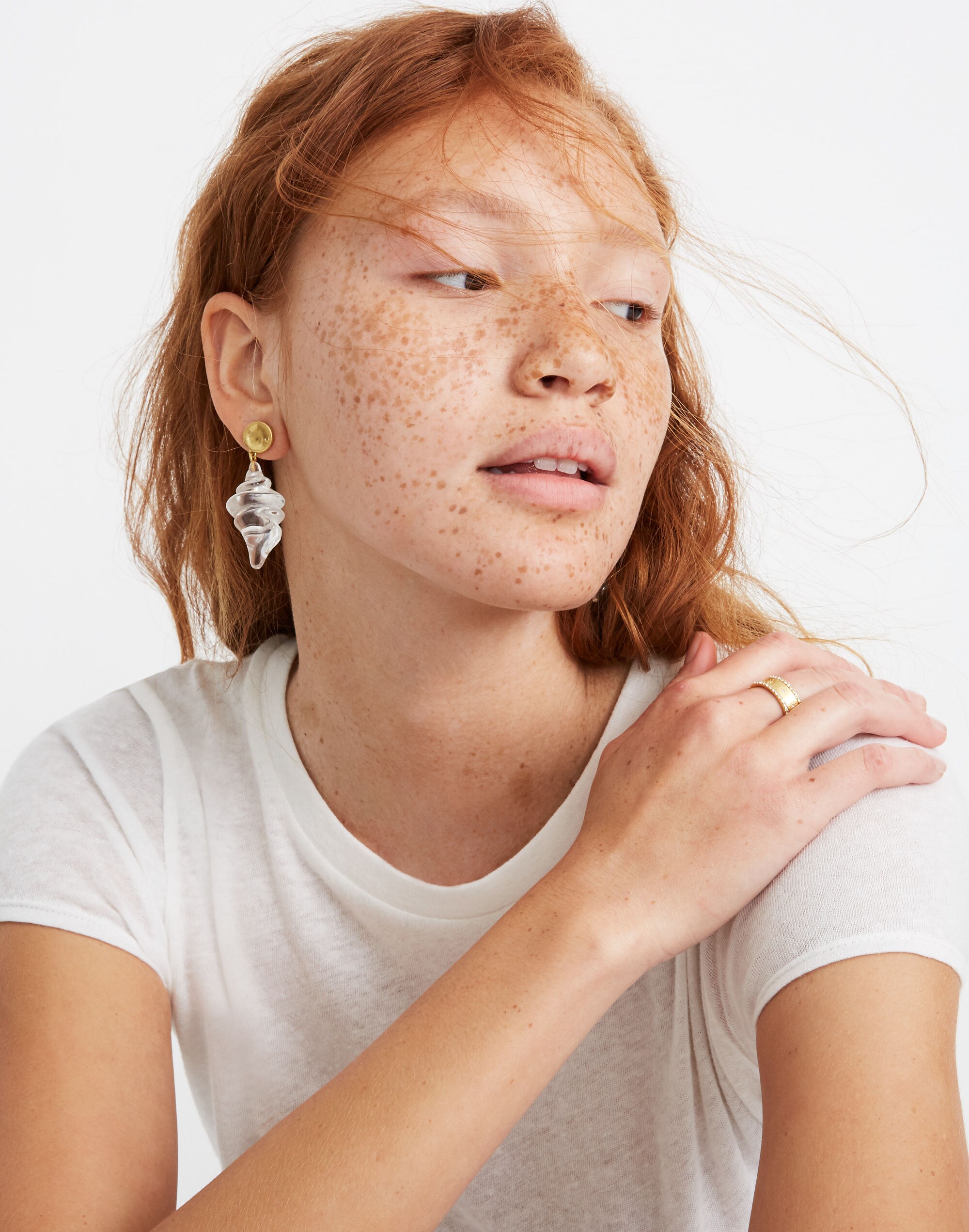 Resin Shell Statement Earrings