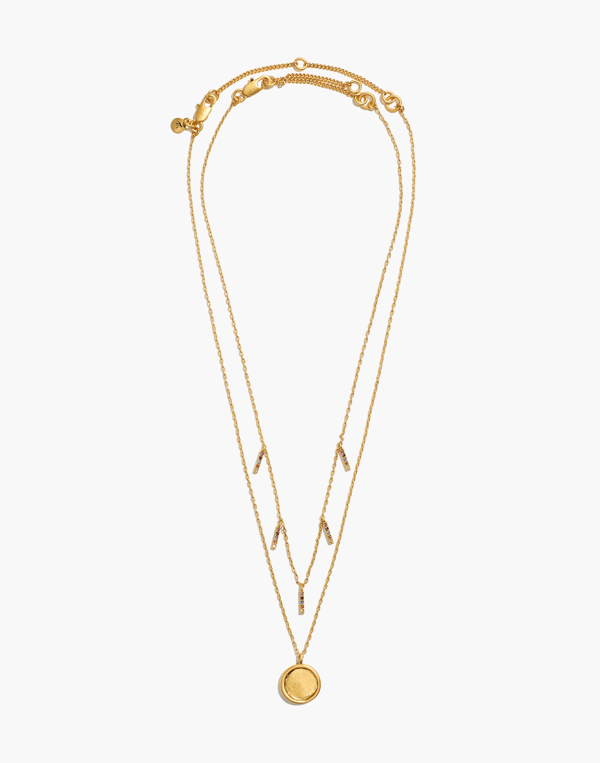 Rainbow Sparkle Fringe Necklace Set