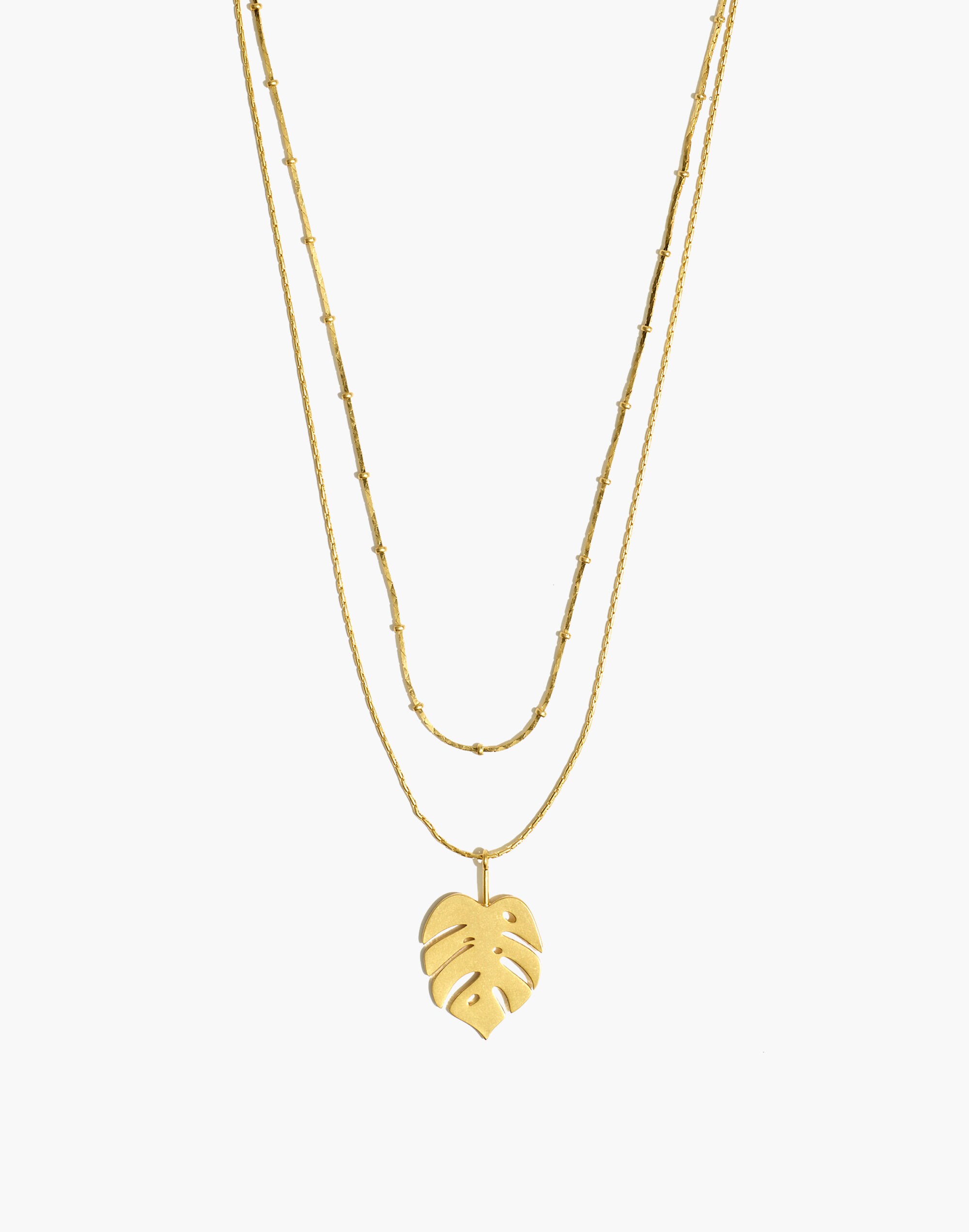 Palmleaf Pendant Necklace