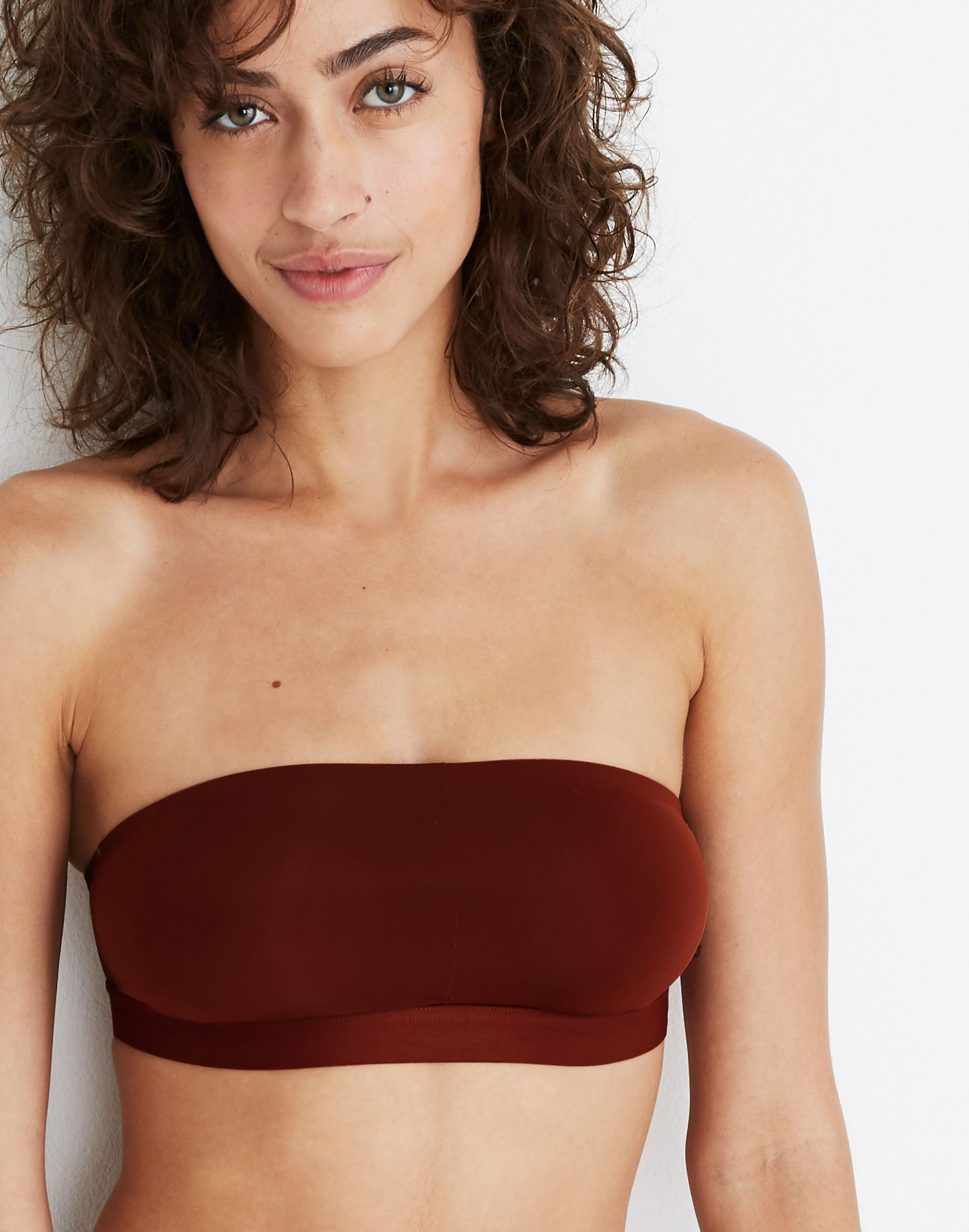 Madewell x Lively&trade; Bandeau Strapless Bra in Feline Floral
