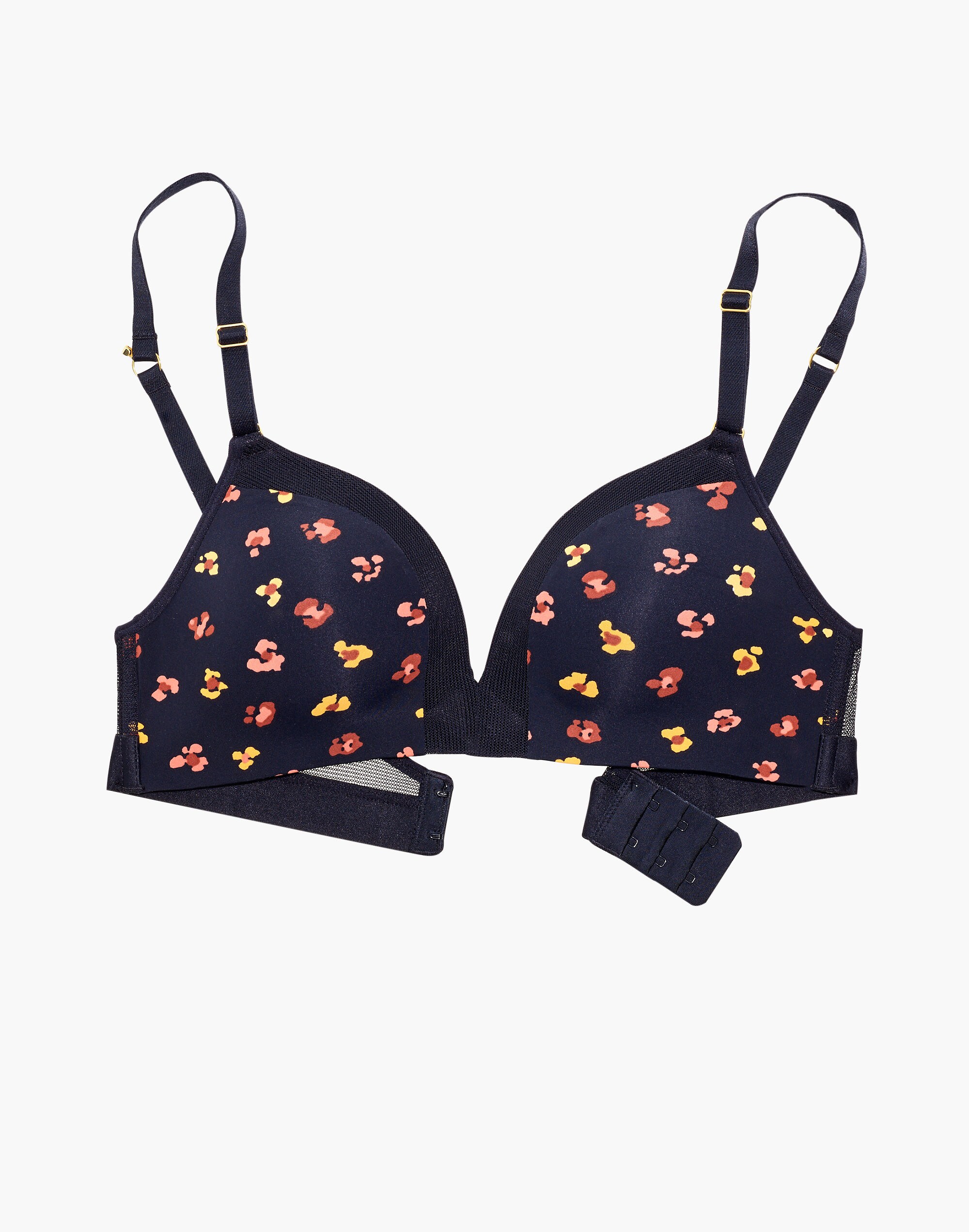 Madewell x Lively™ Mesh-Trim No-Wire Bra in Feline Floral