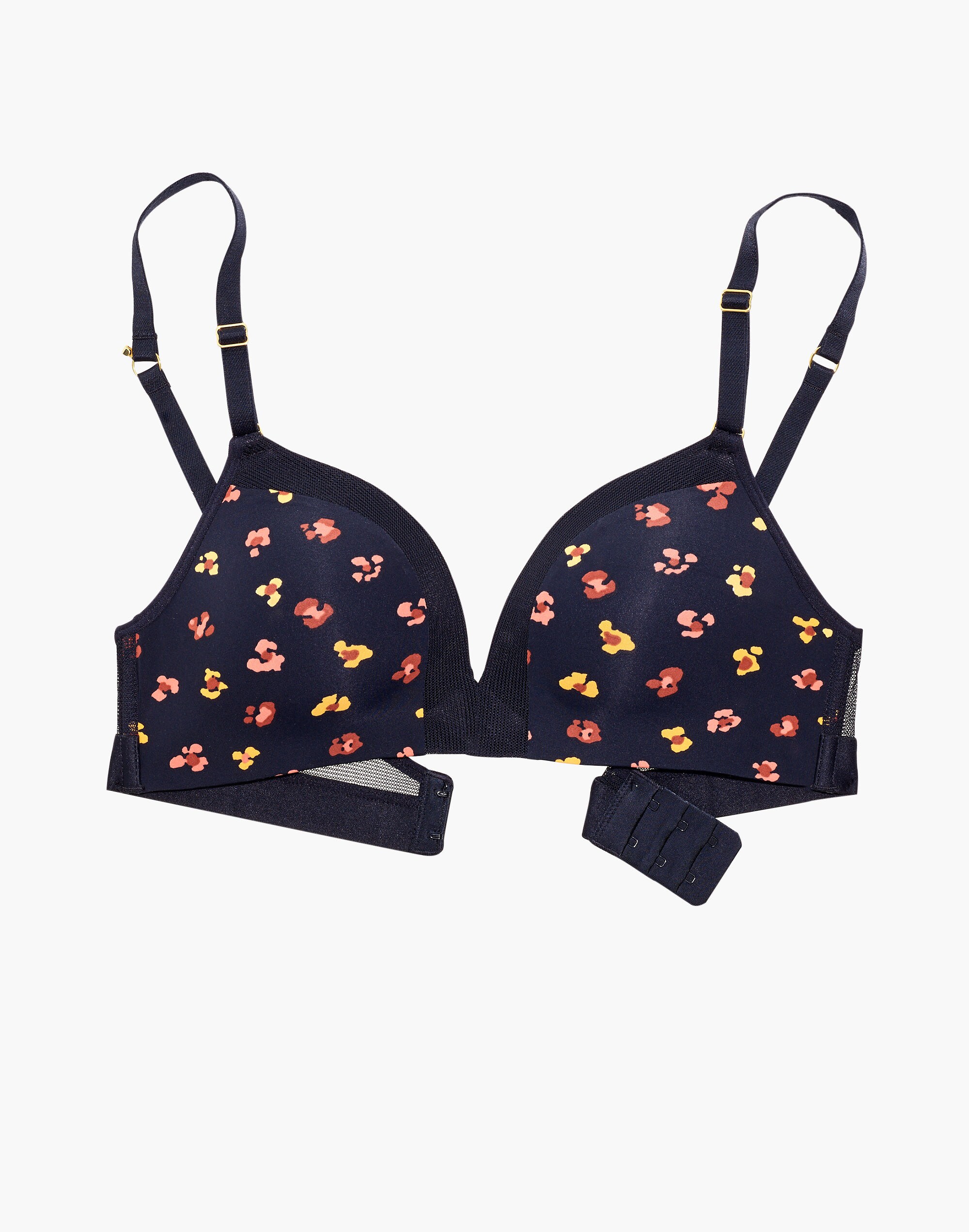 Madewell x Lively&trade; Mesh-Trim No-Wire Bra in Feline Floral