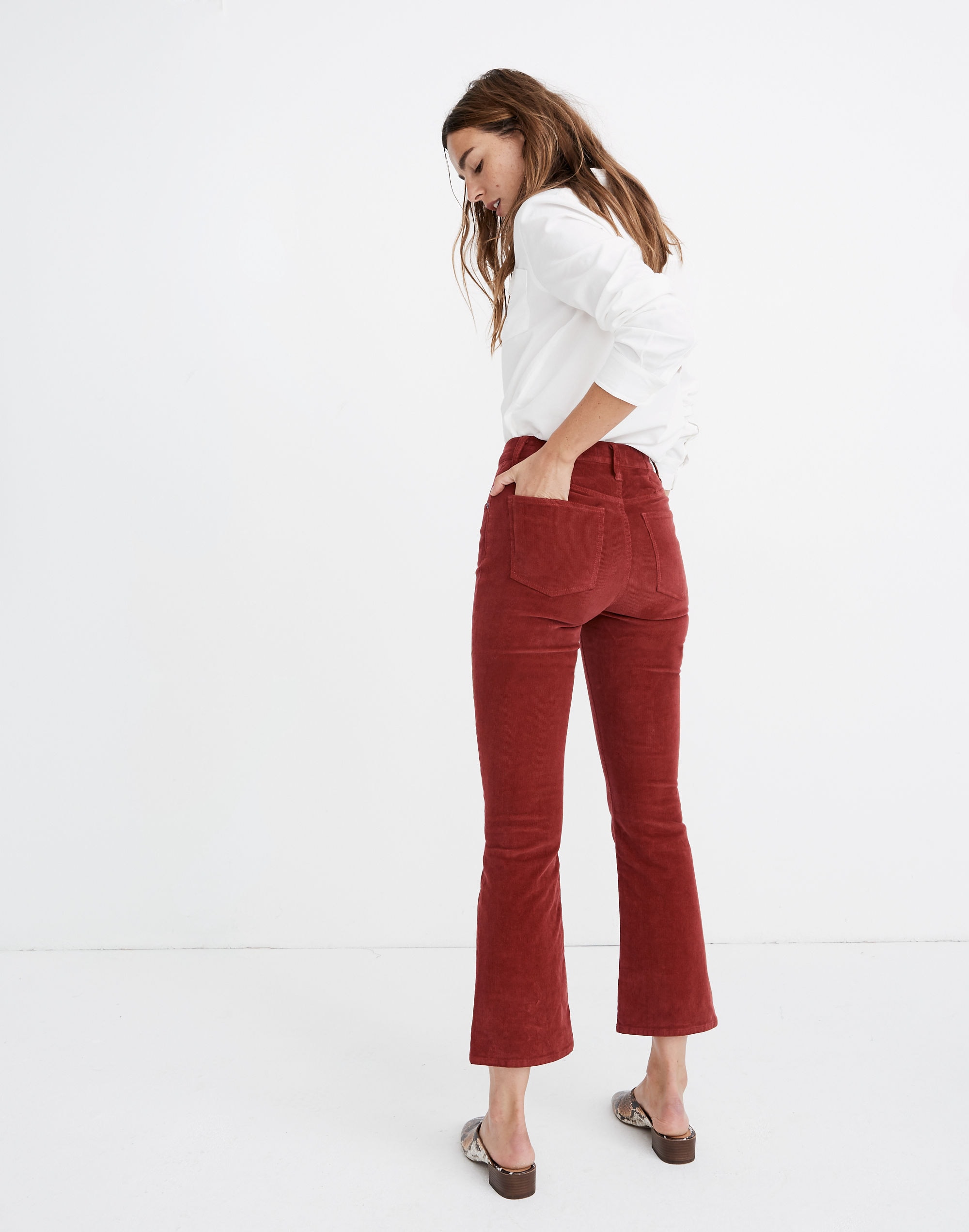 Cali Demi-Boot Jeans in Corduroy: Button-Front Edition