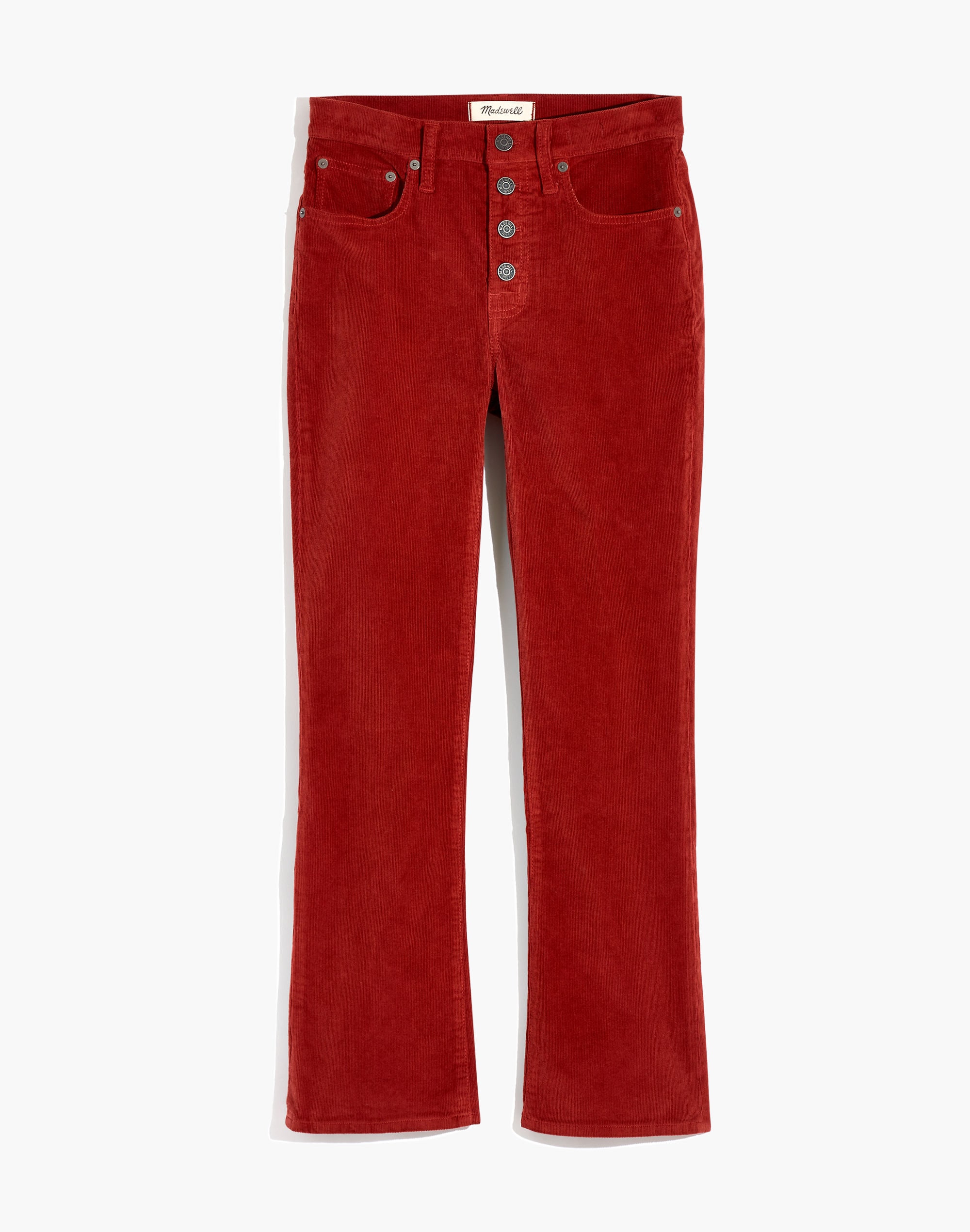 Cali Demi-Boot Jeans in Corduroy: Button-Front Edition