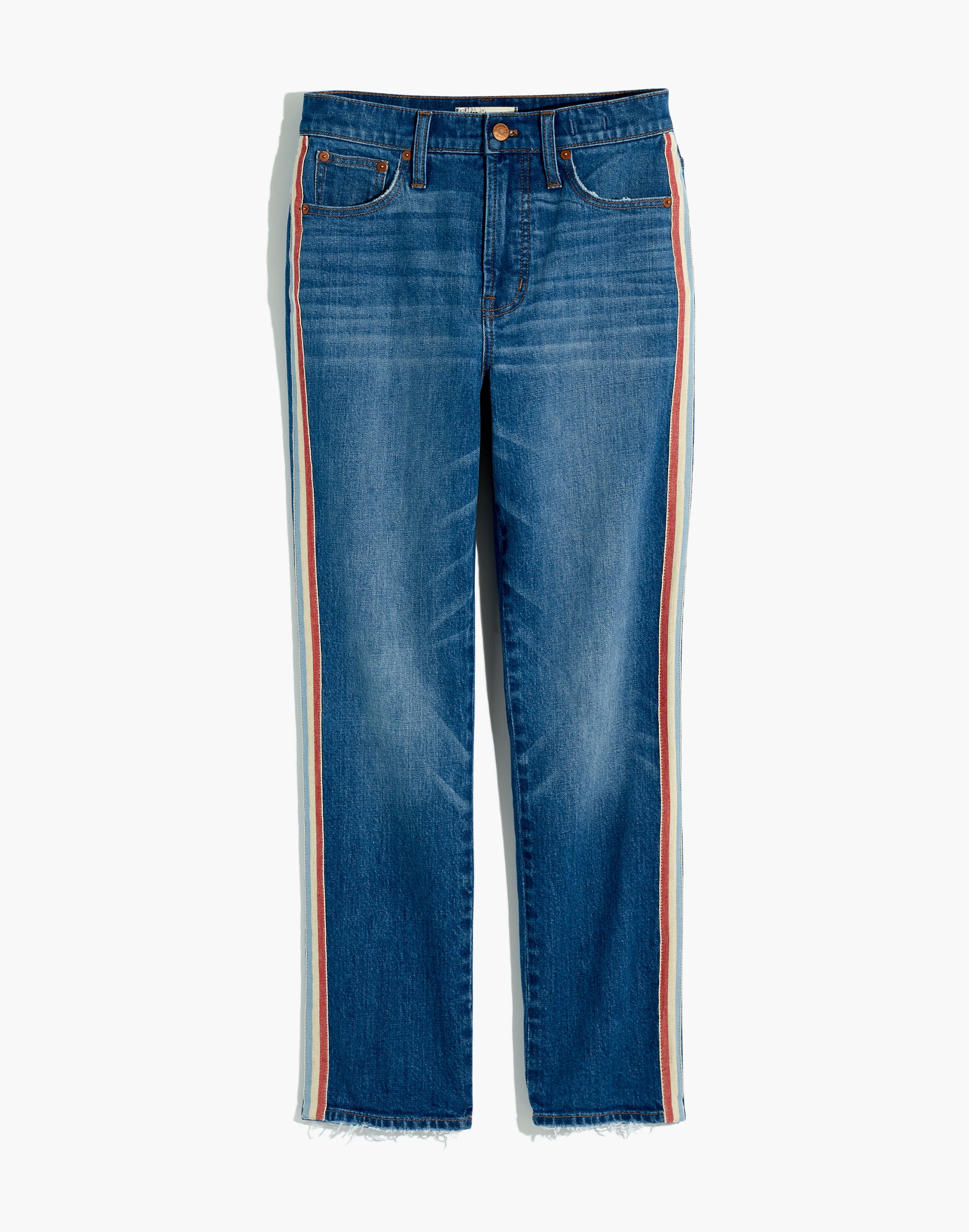 the perfect vintage jean: tuxedo stripe edition
