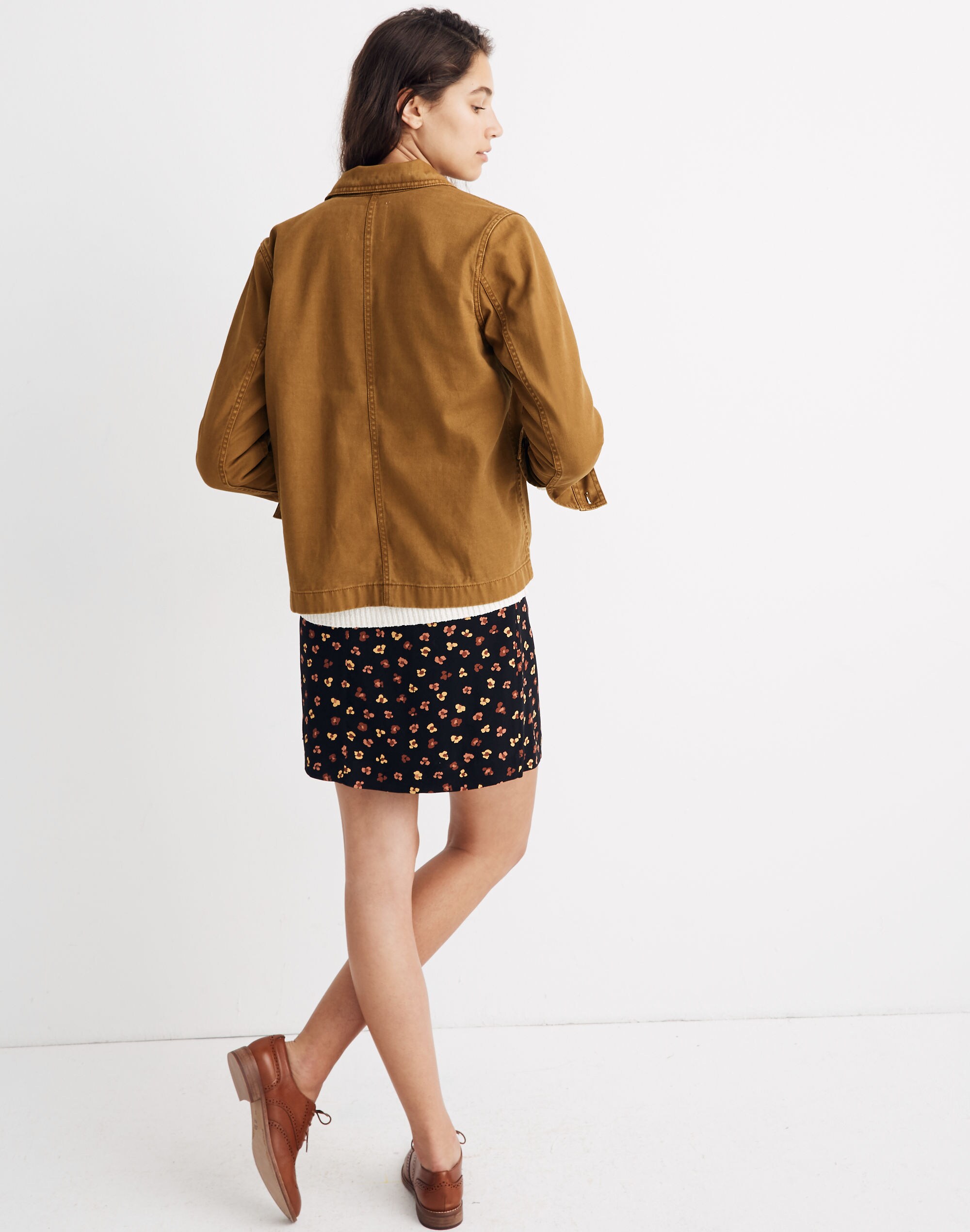 Garment-Dyed Ashwood Chore Coat in dark tobacco image 3