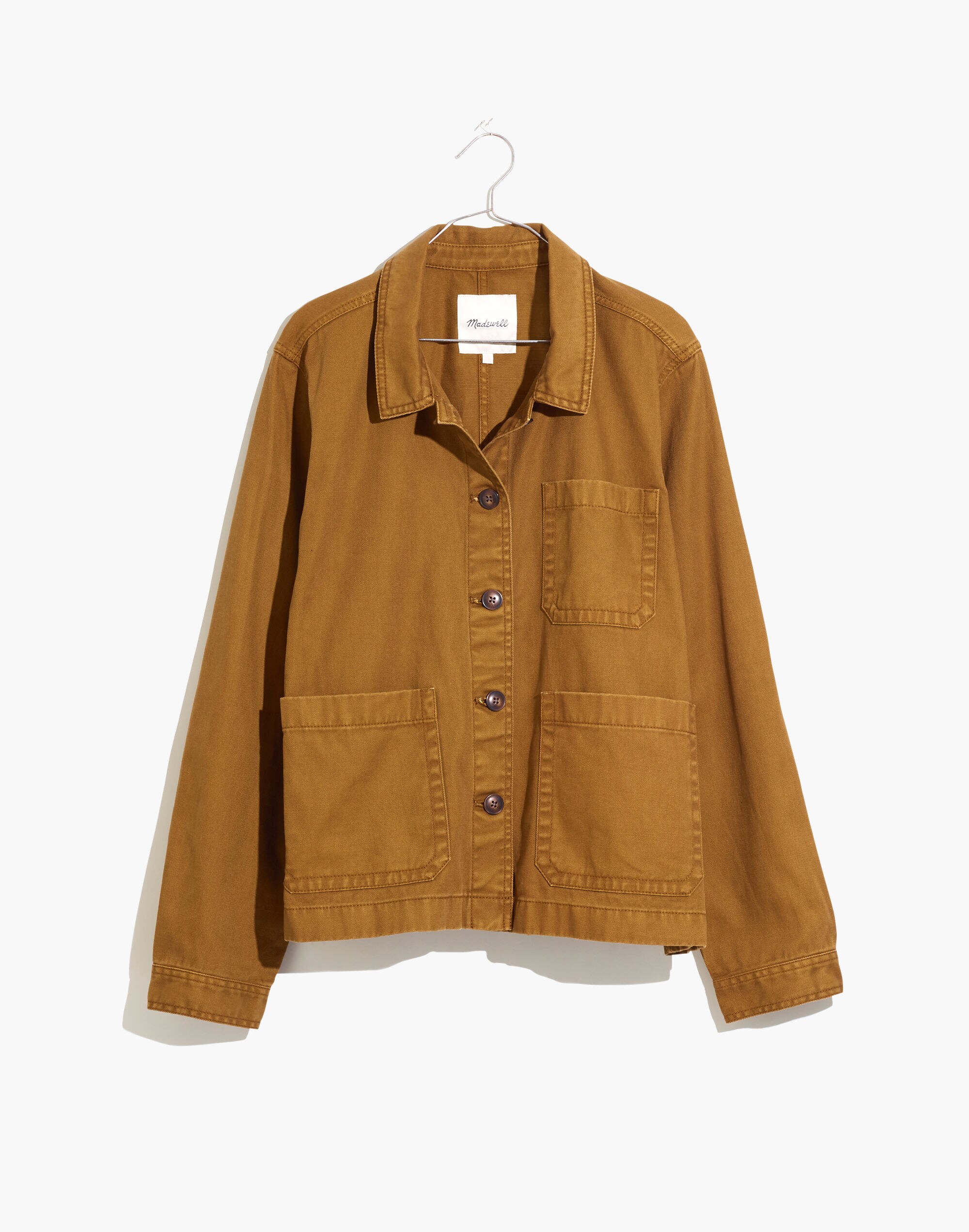 Garment-Dyed Ashwood Chore Coat in dark tobacco image 4