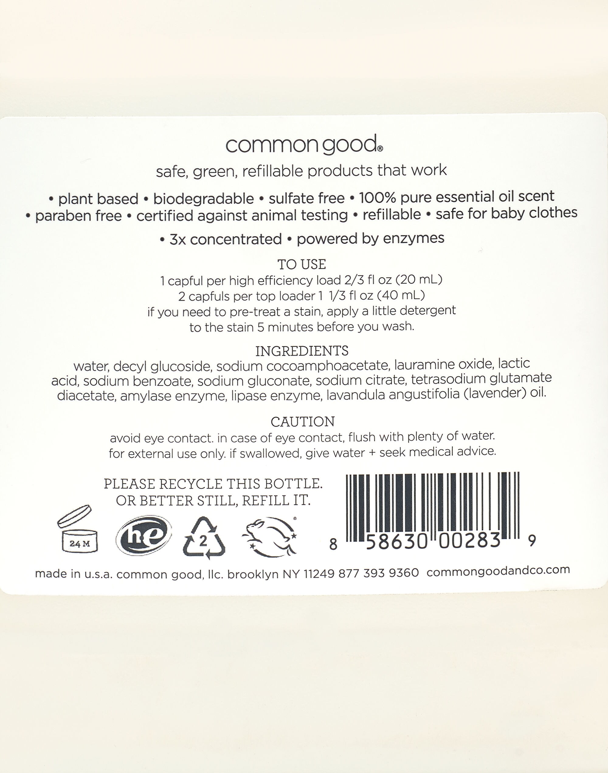 Common Good Laundry Detergent