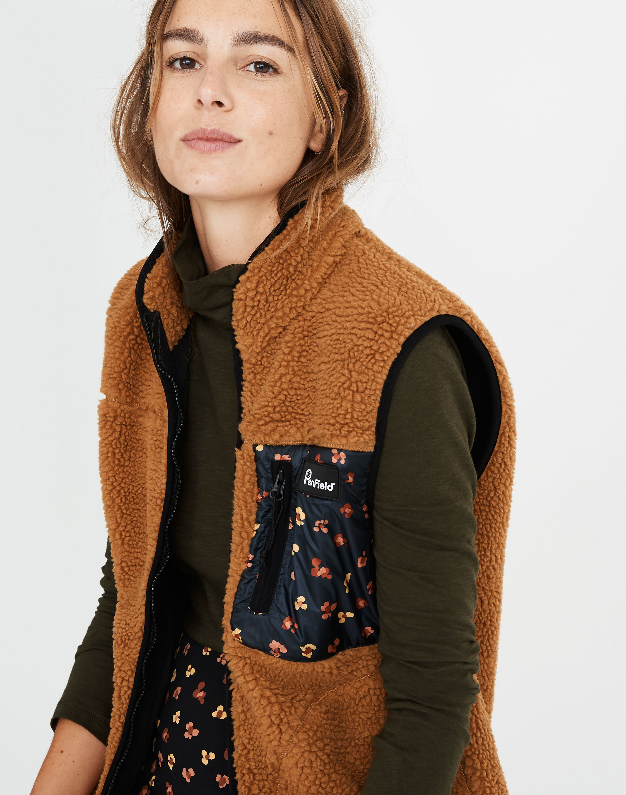 Madewell x Penfield&reg; Lucan Fleece Vest in Feline Floral