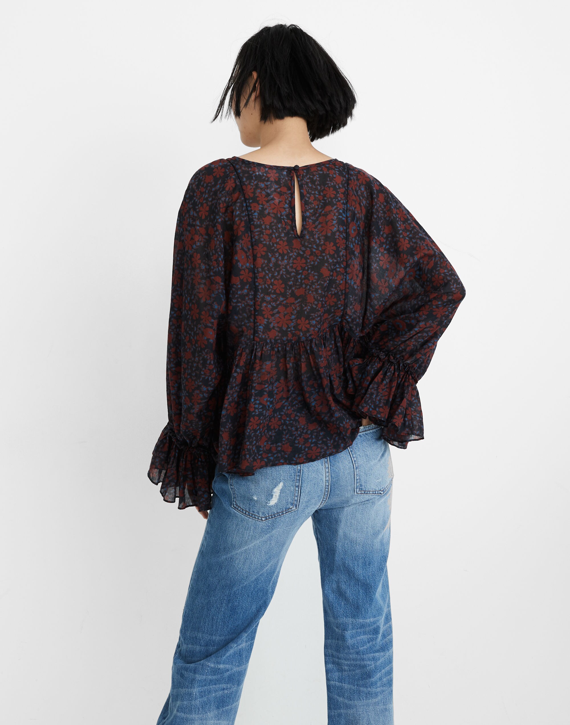 Apiece Apart&trade; Midnight Floral Gathered Top