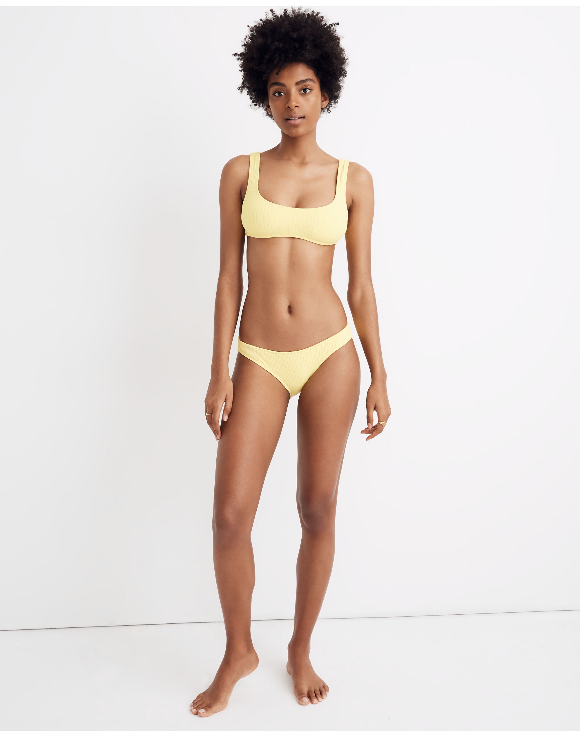 madewell x solid &amp; striped&reg; elle ribbed bikini top