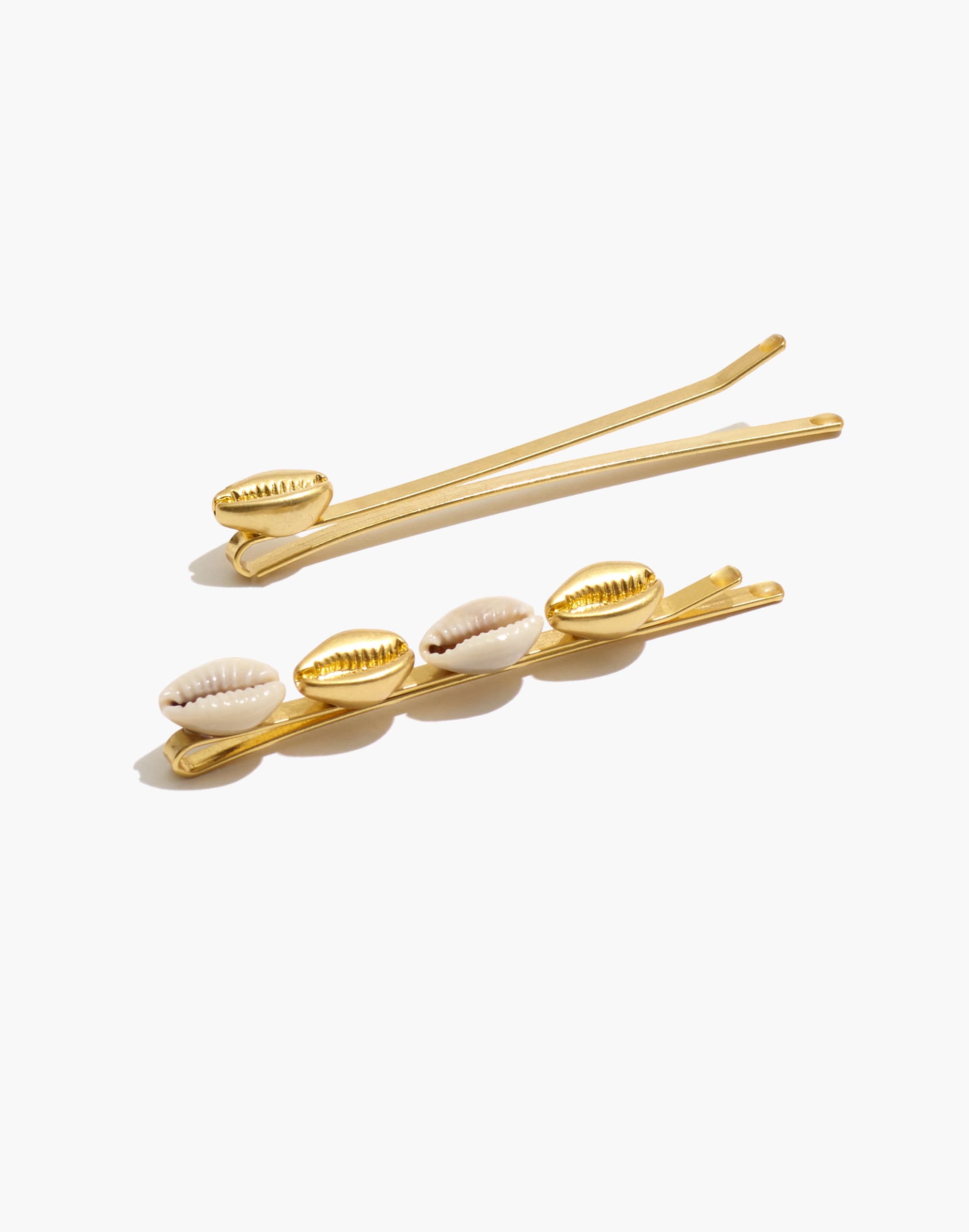 cowrie shell hair pins