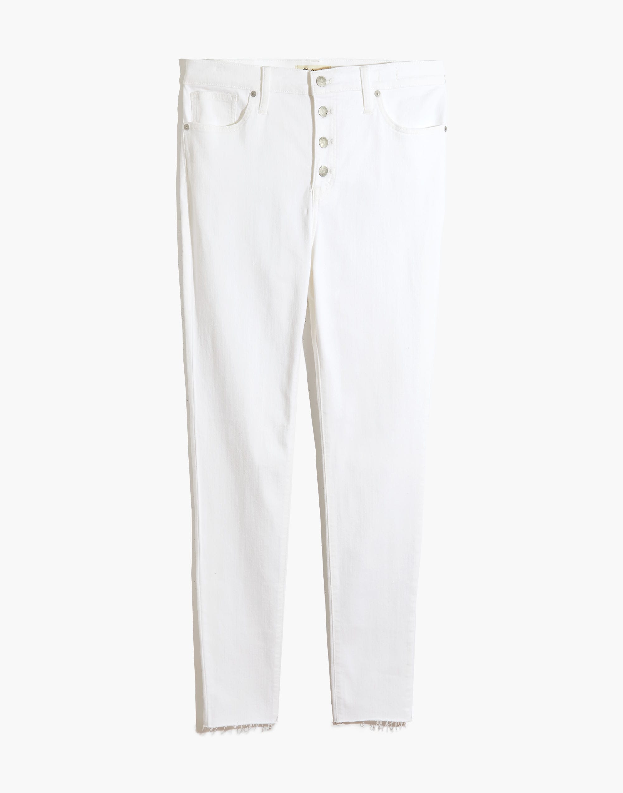 9" Mid-Rise Skinny Jeans in Pure White