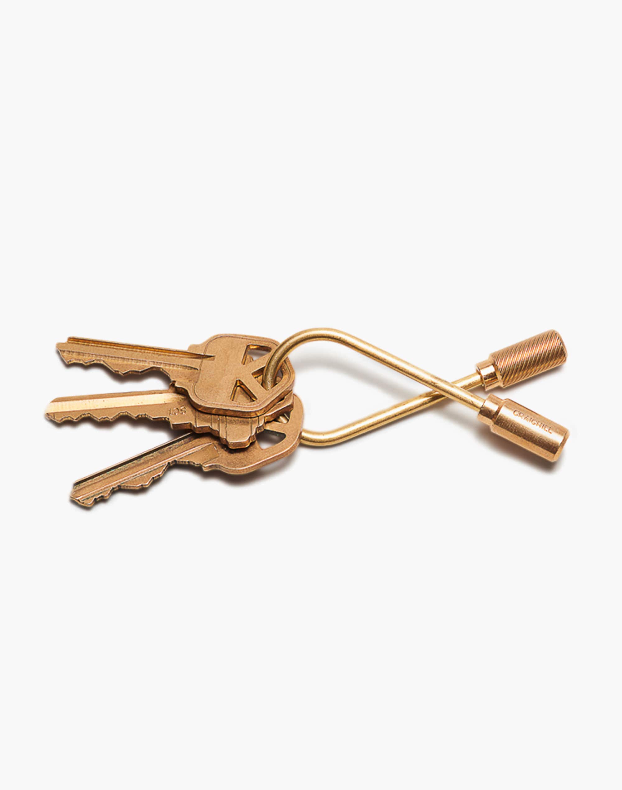 Craighill™ Closed Helix Brass Keyring