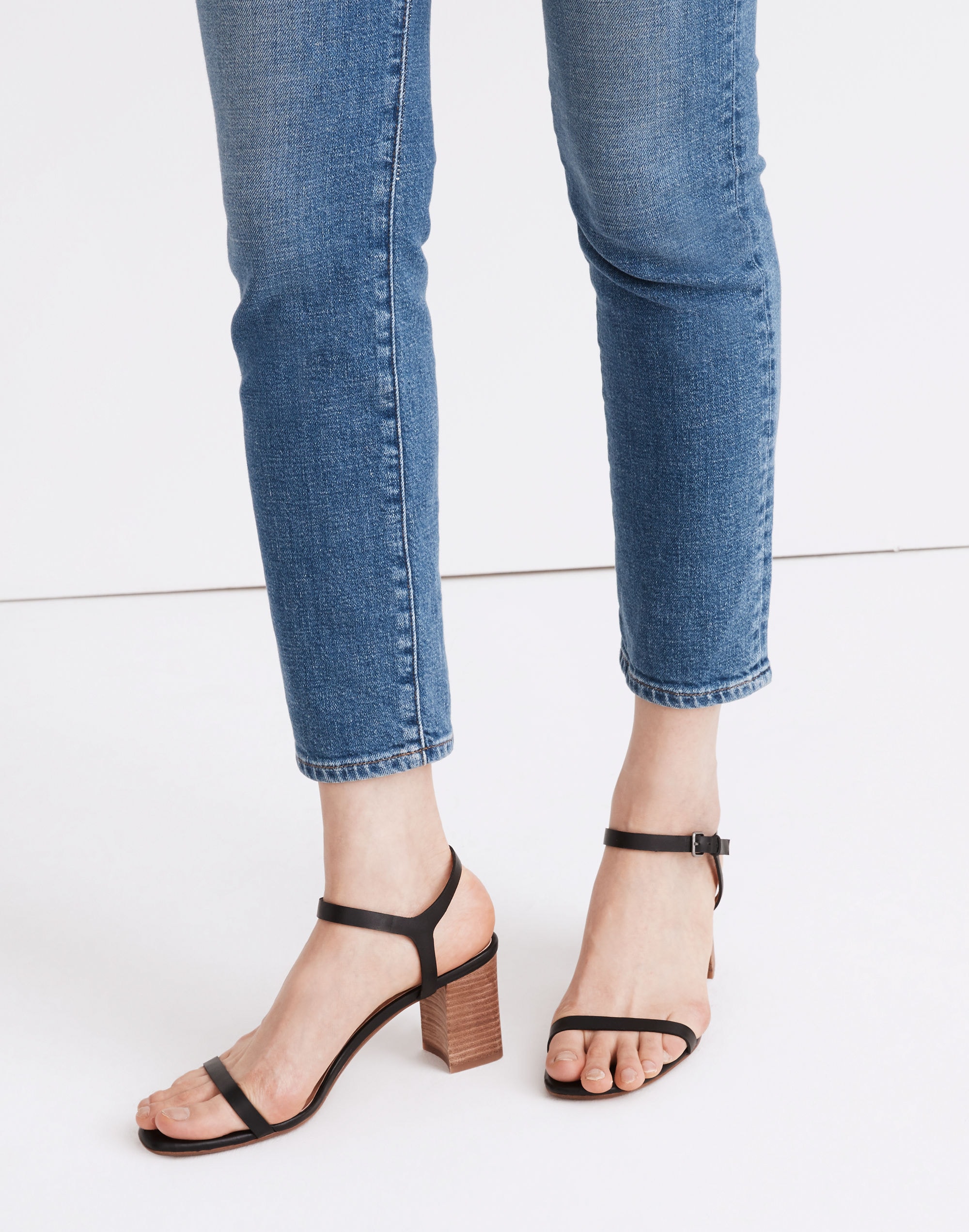 The Holly Ankle-Strap Sandal in Leather