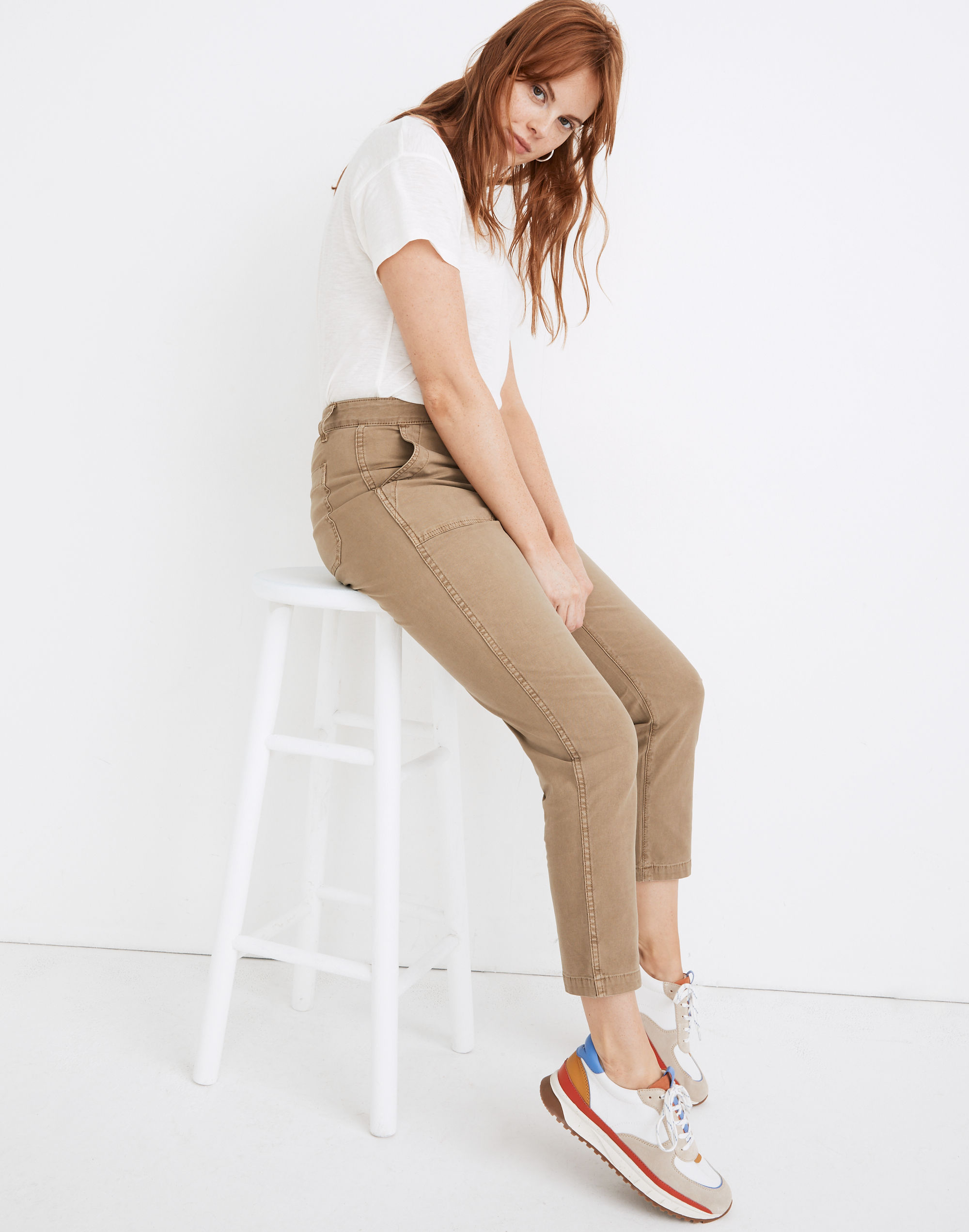 Curvy Stovepipe Fatigue Pants: TENCEL&trade; Lyocell Edition