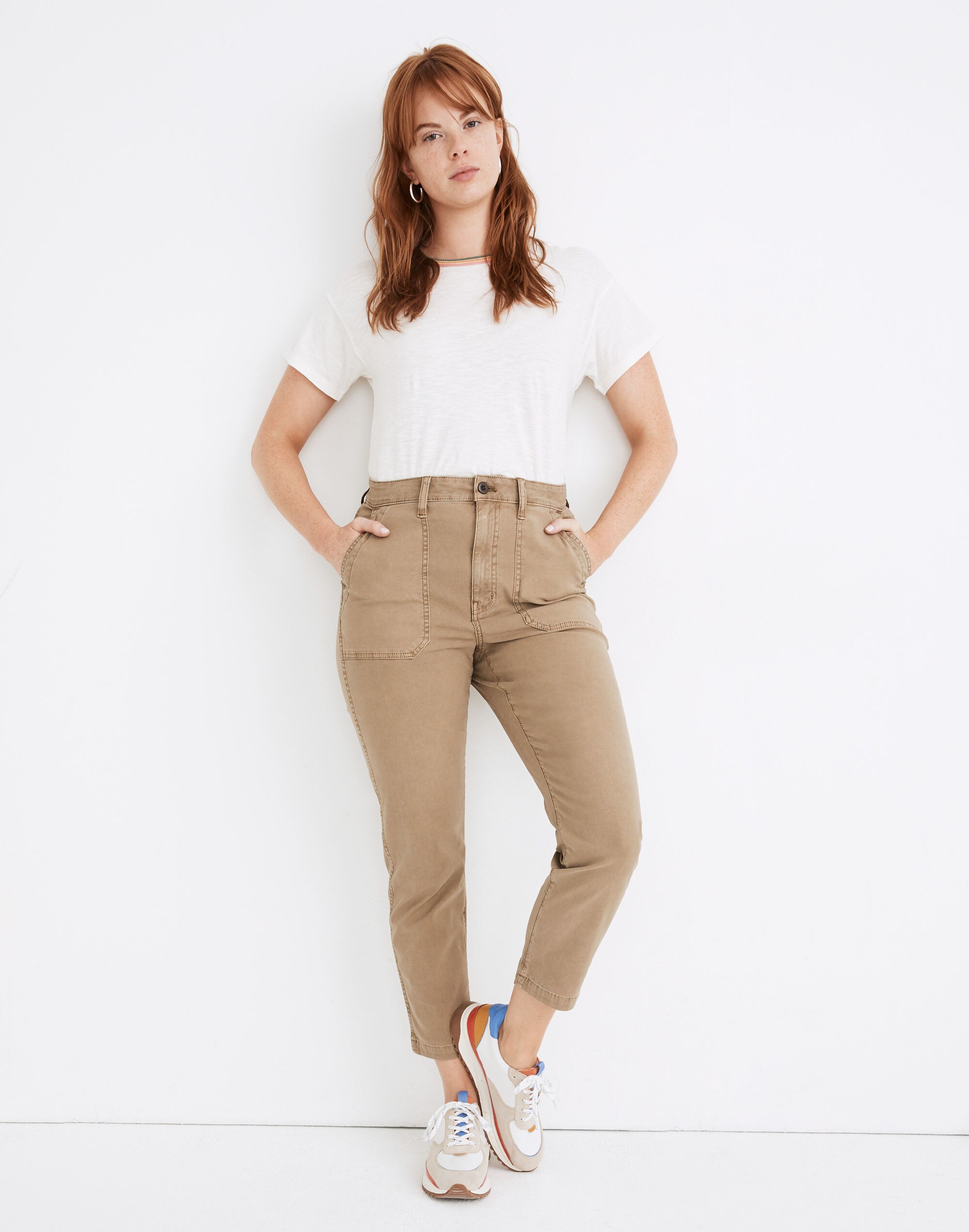 Curvy Stovepipe Fatigue Pants: TENCEL&trade; Lyocell Edition