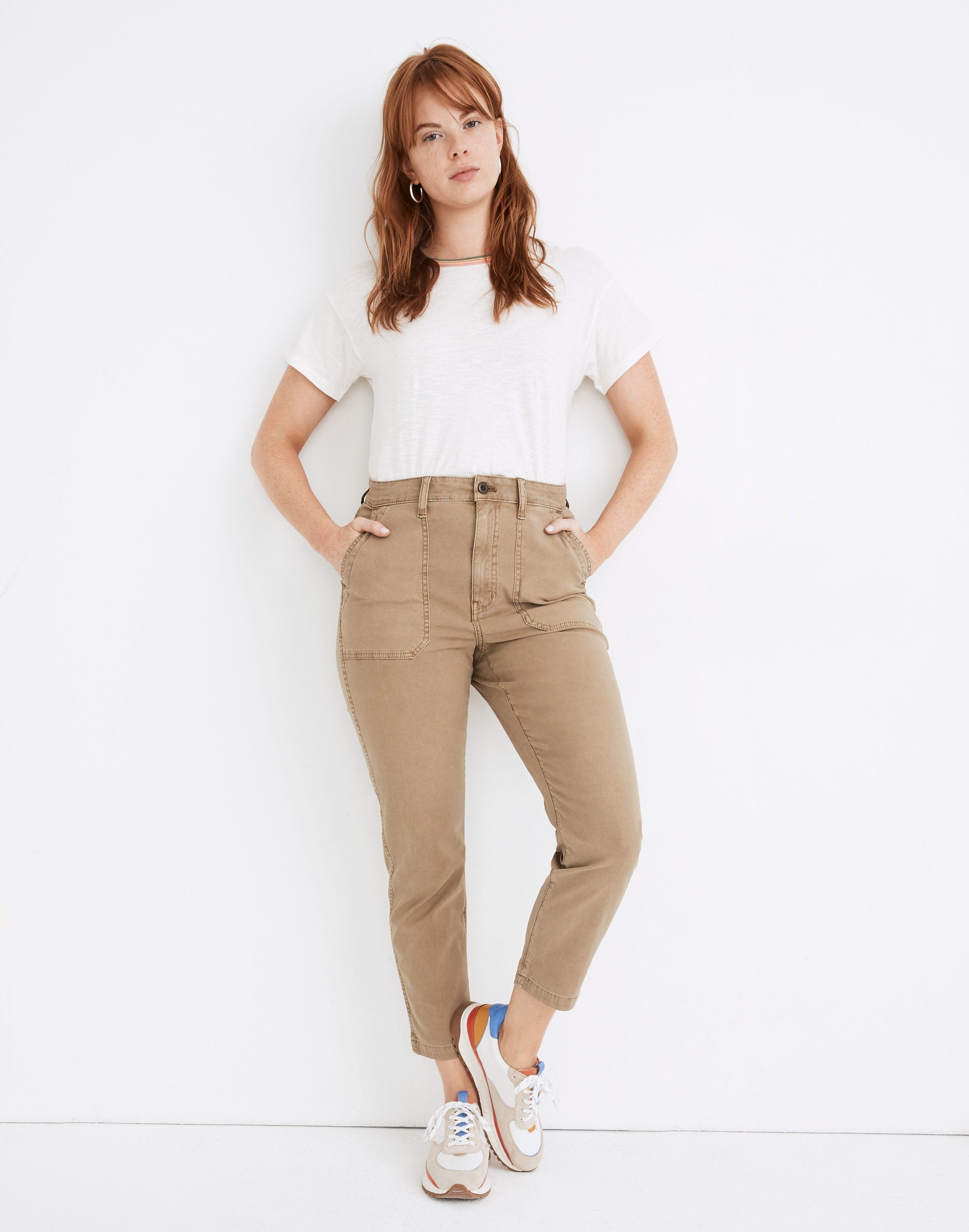 curvy stovepipe fatigue pants: tencel&trade; lyocell edition