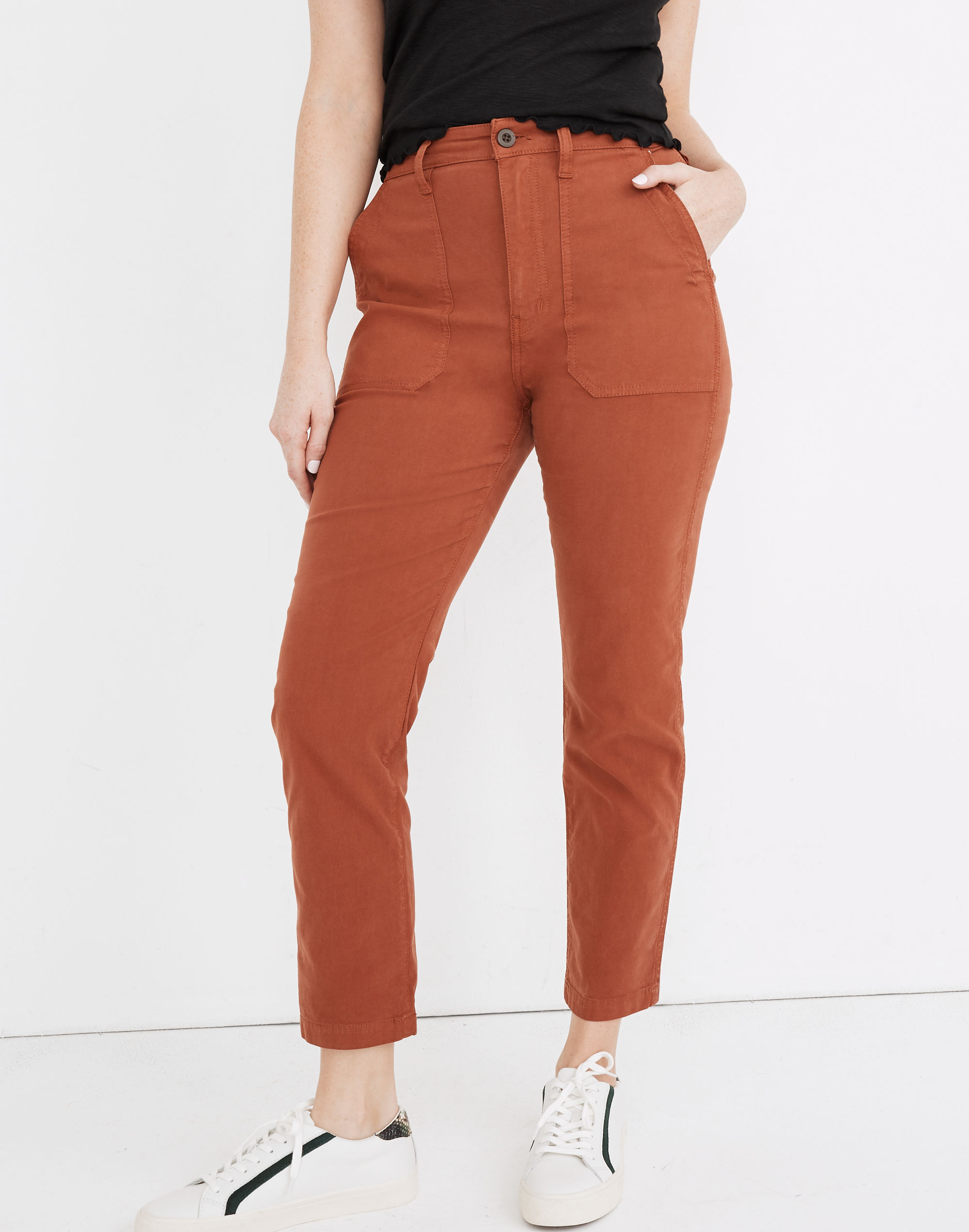 Curvy Stovepipe Fatigue Pants: TENCEL&trade; Lyocell Edition