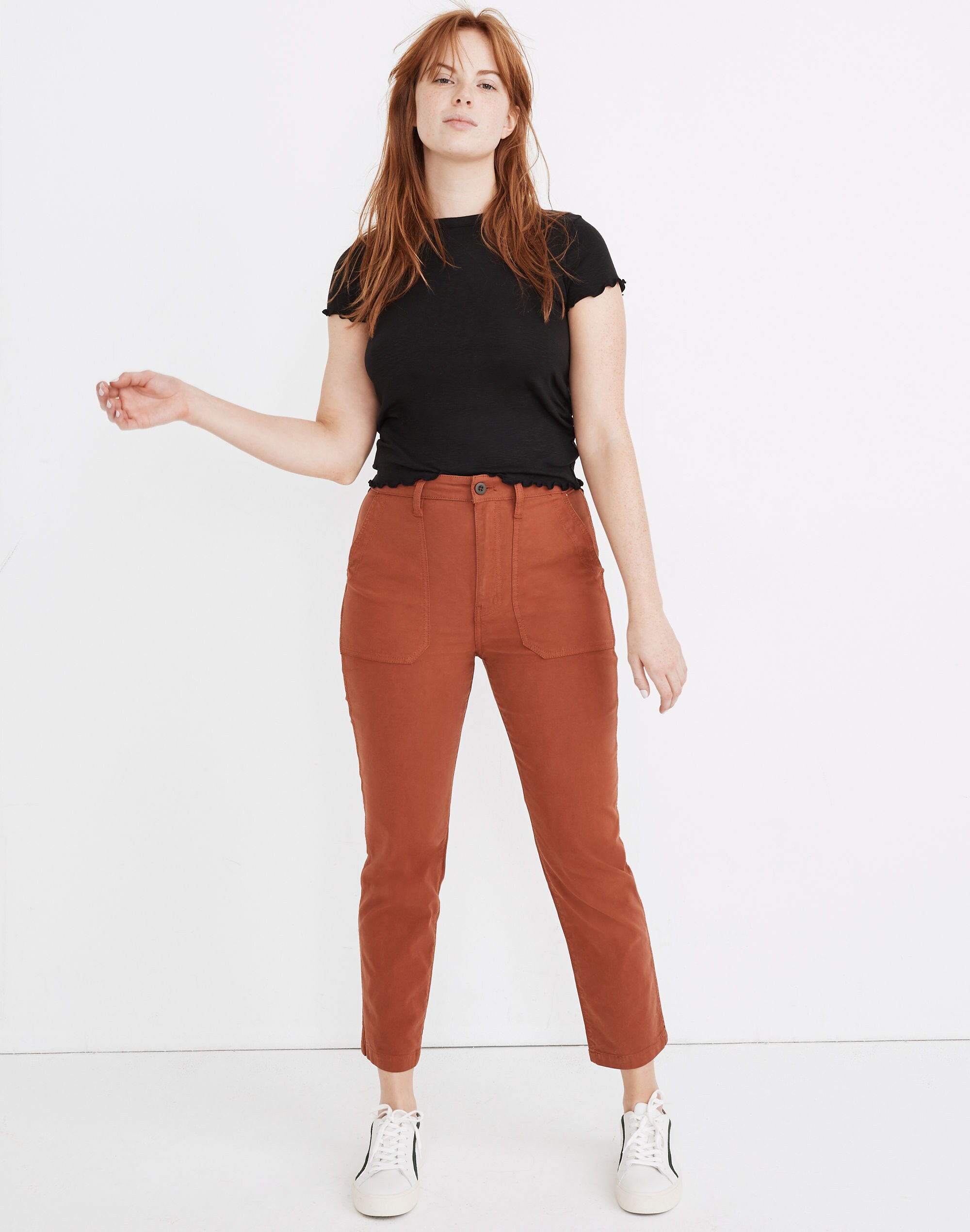 Curvy Stovepipe Fatigue Pants: TENCEL&trade; Lyocell Edition