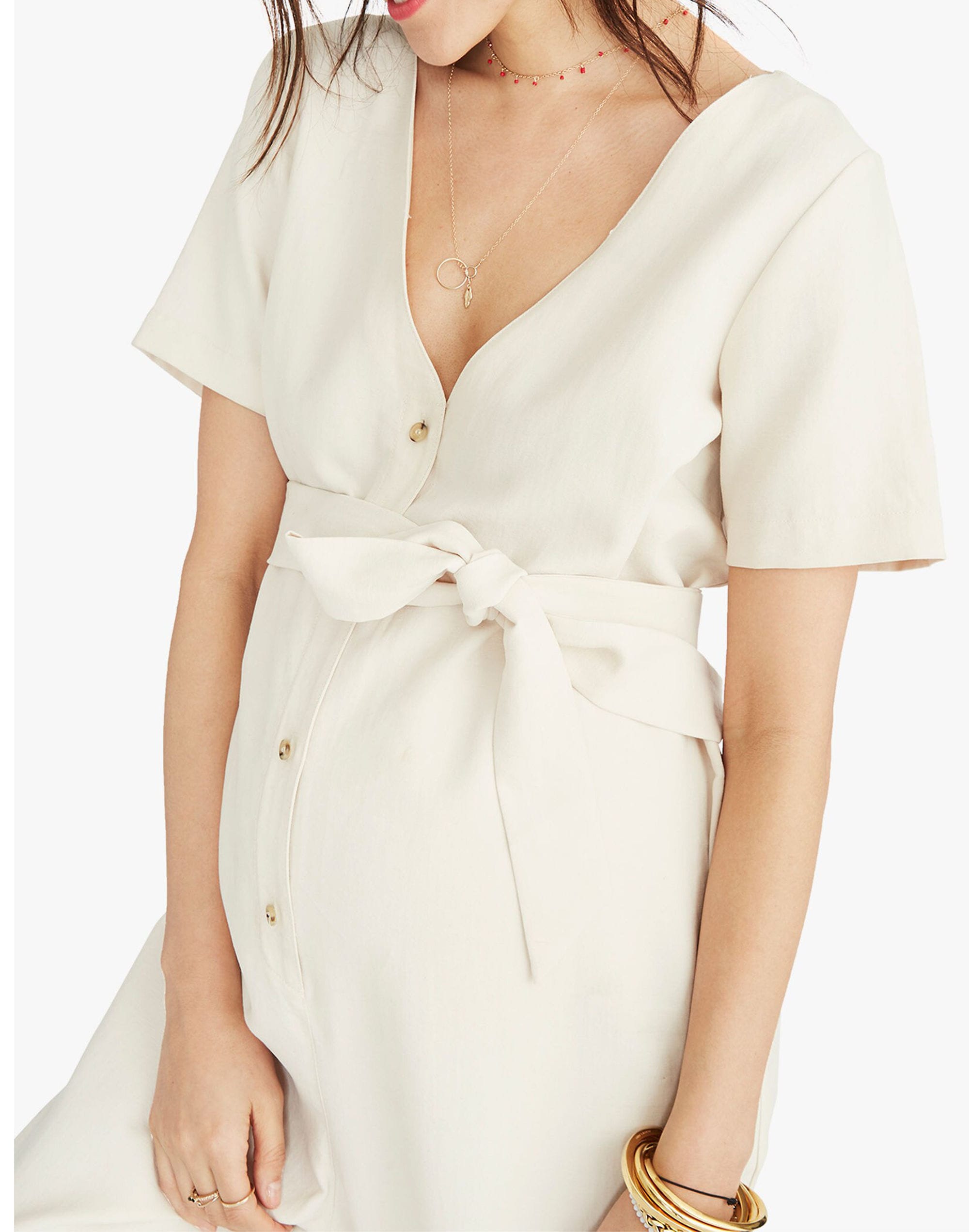 HATCH Collection&reg; Maternity Noelle Button-Front Jumpsuit