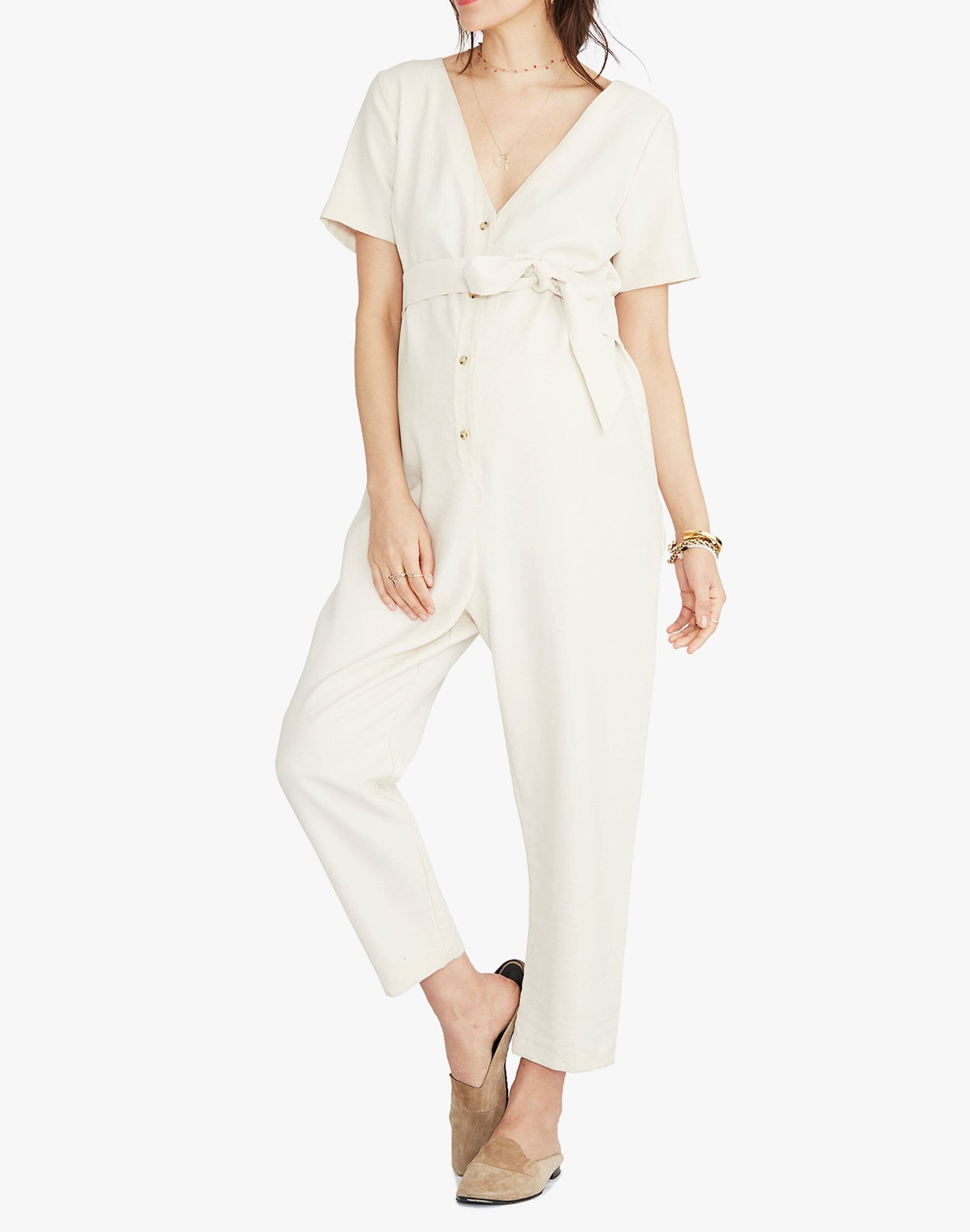 HATCH Collection&reg; Maternity Noelle Button-Front Jumpsuit