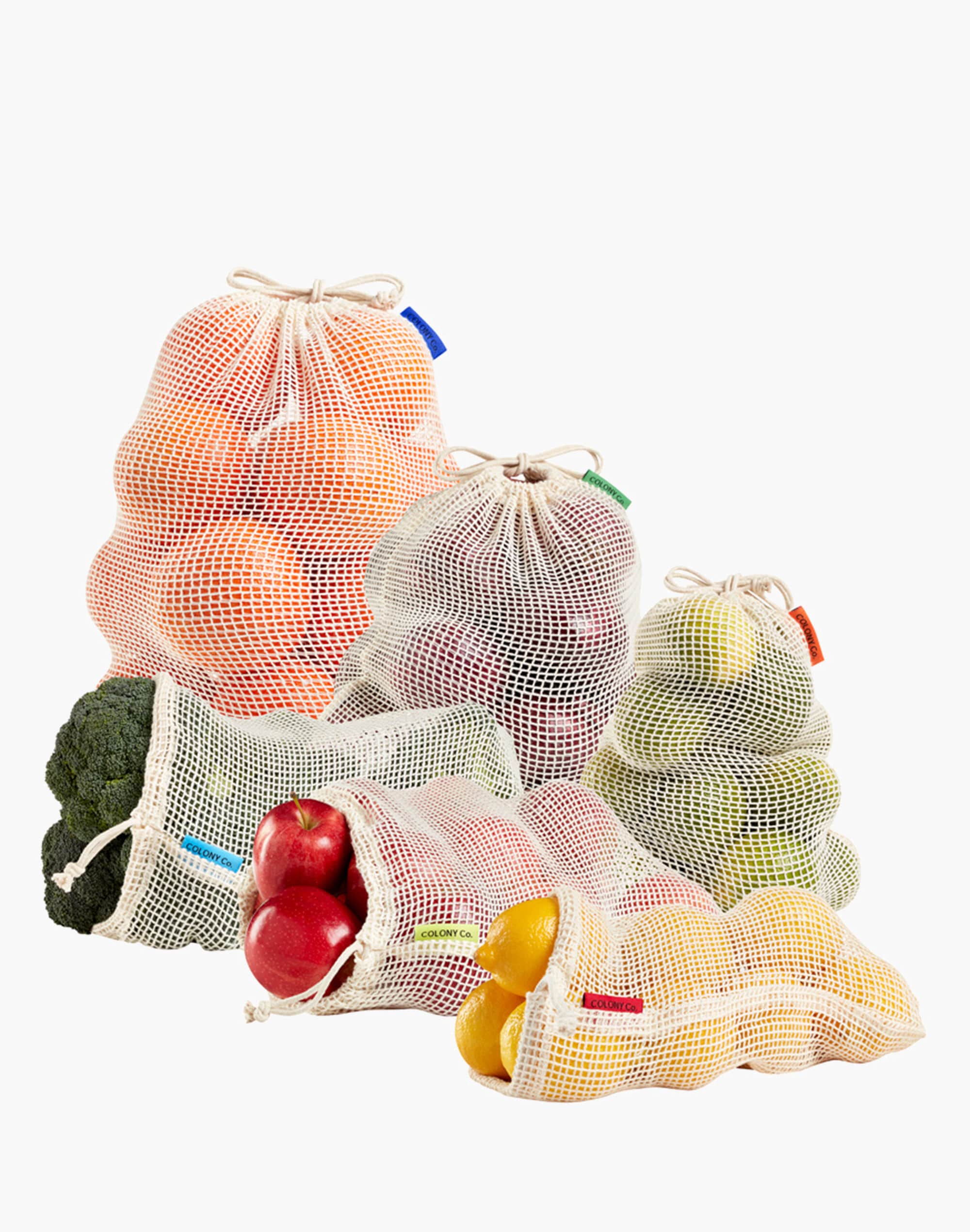 colony co.&trade; six-pack assorted reusable produce bags