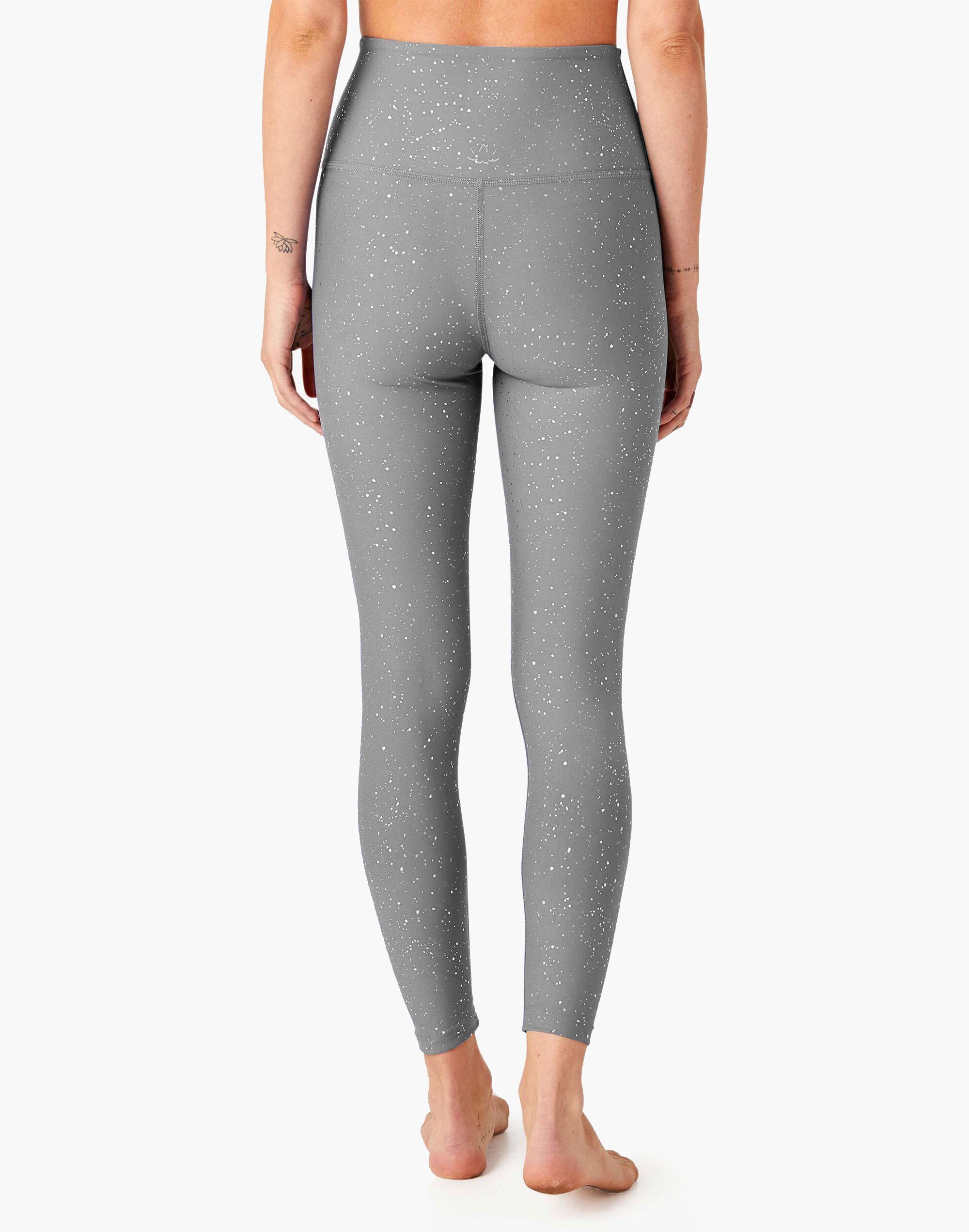 Beyond Yoga High-Waisted Midi Leggings in Alloy Sparkle
