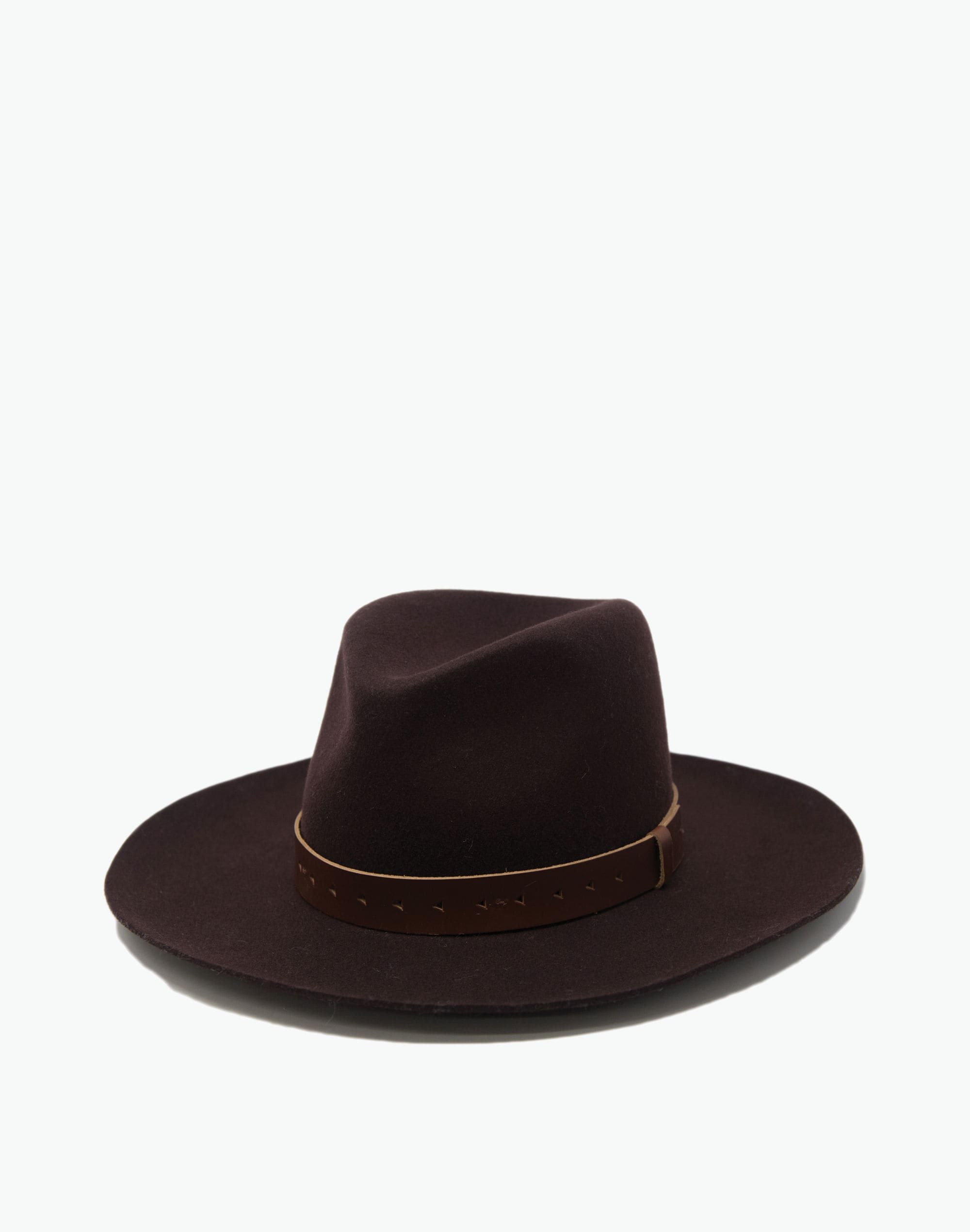 Mw Wyeth&trade; Wool Felt Harper Wide-brim Fedora Hat In Brown