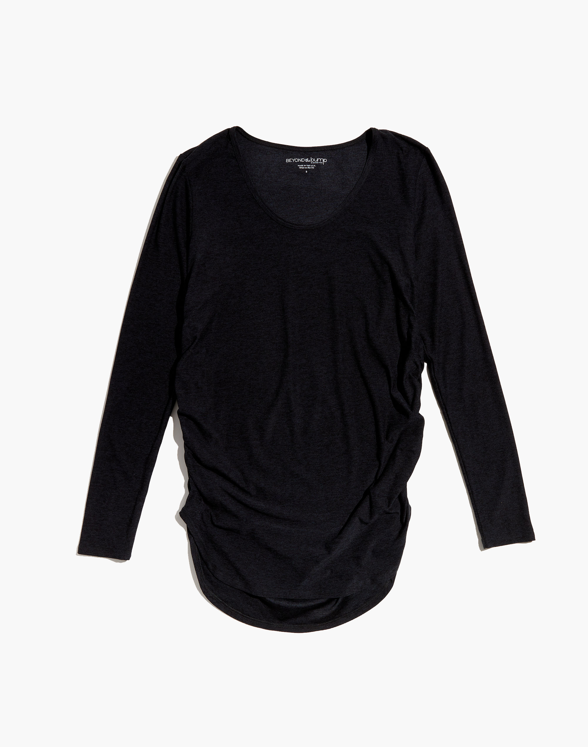 Beyond Yoga Maternity Cut and Run Pullover Top in Featherweight Spacedye