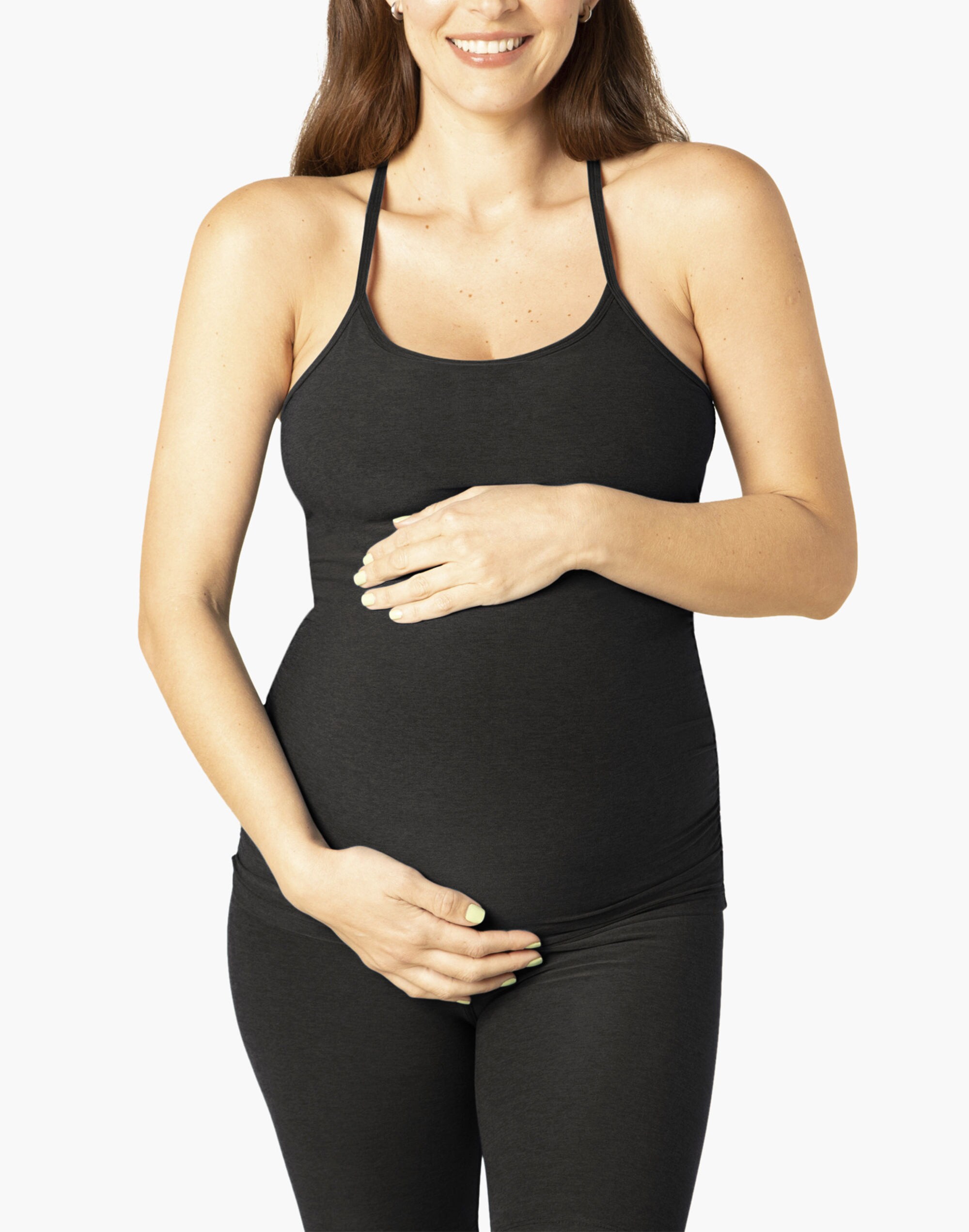Beyond Yoga Maternity Slim Racerback Tank in Spacedye