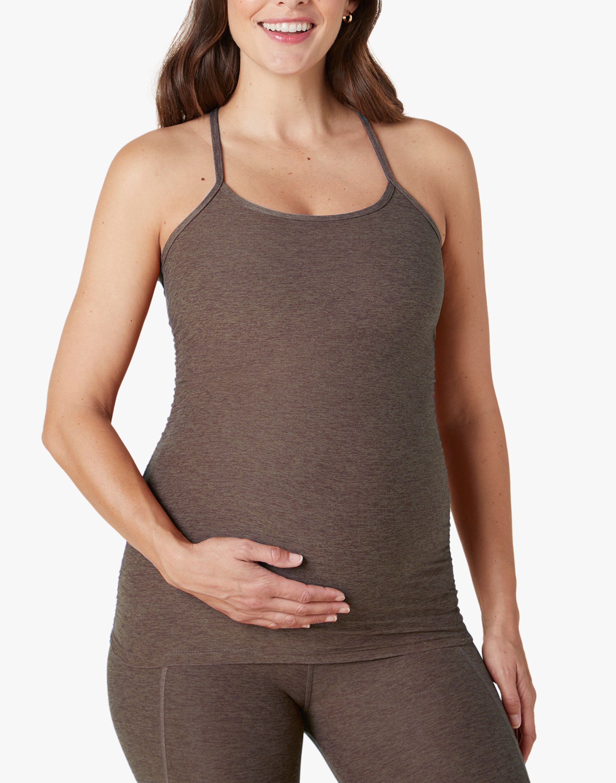 Beyond Yoga Maternity Slim Racerback Tank in Spacedye