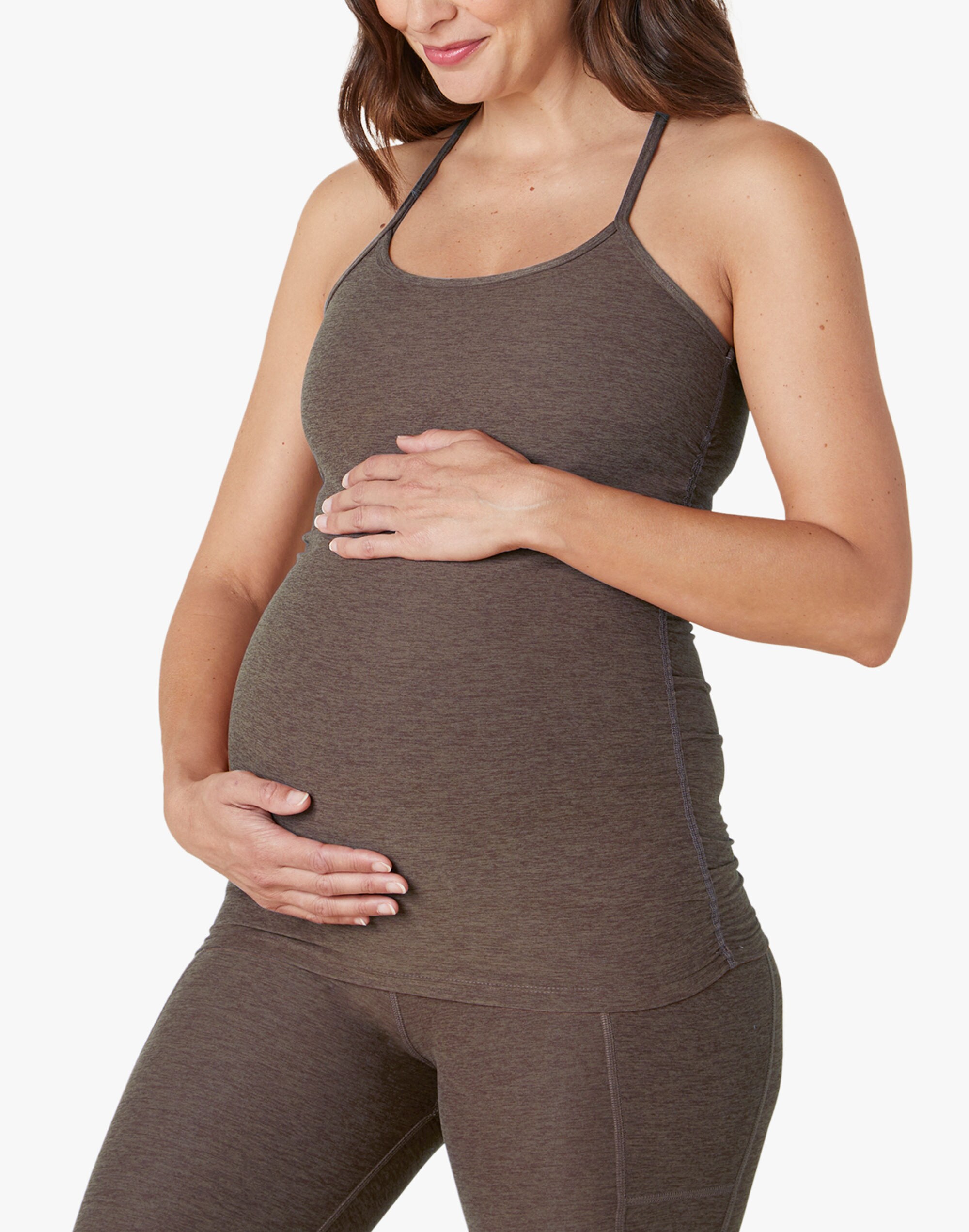 Beyond Yoga Maternity Slim Racerback Tank in Spacedye