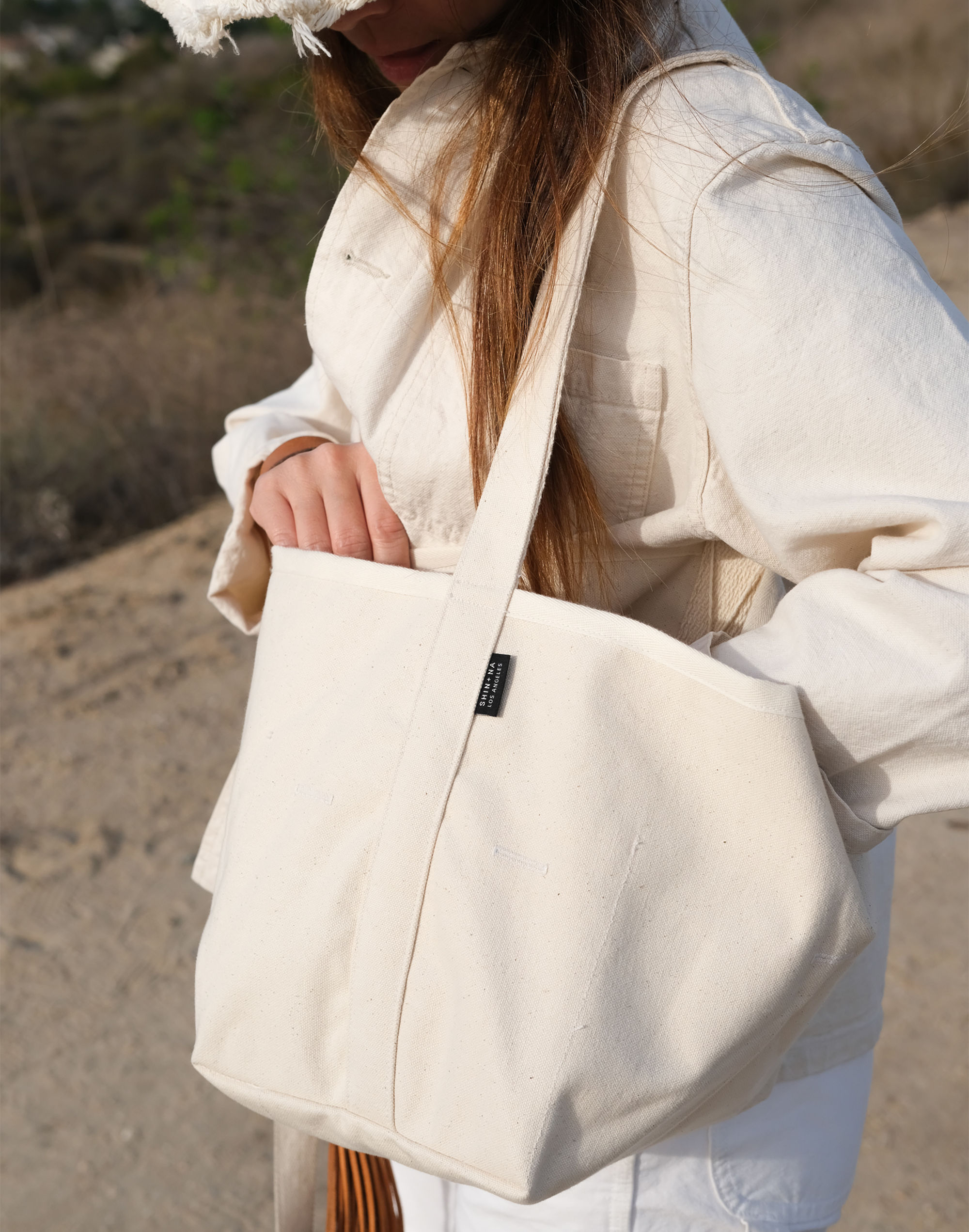 SHIN+NA&reg; Reversible Canvas Bucket Bag