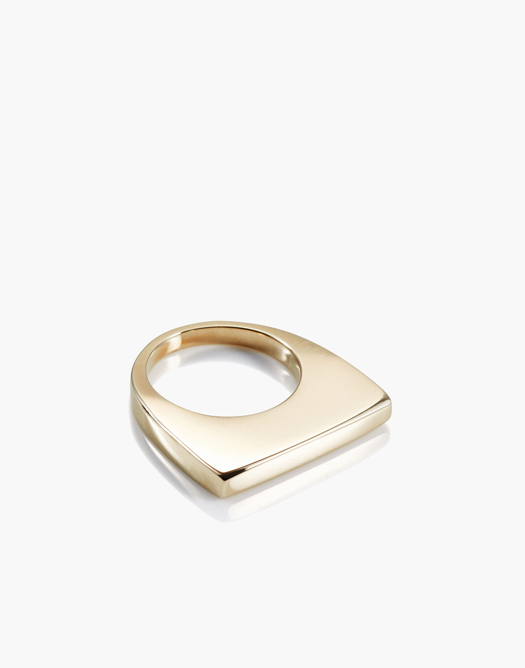 Charlotte Cauwe Studio Flat Square Ring in Brass