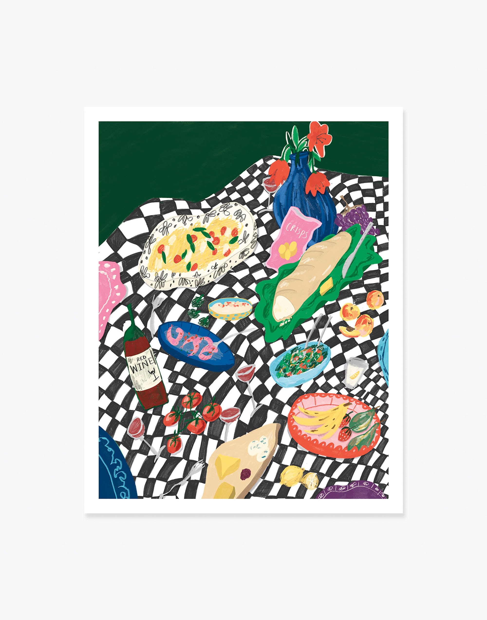 Slowdown Studio Bouje Picnic 18" x 24" Art Print in multi image 1