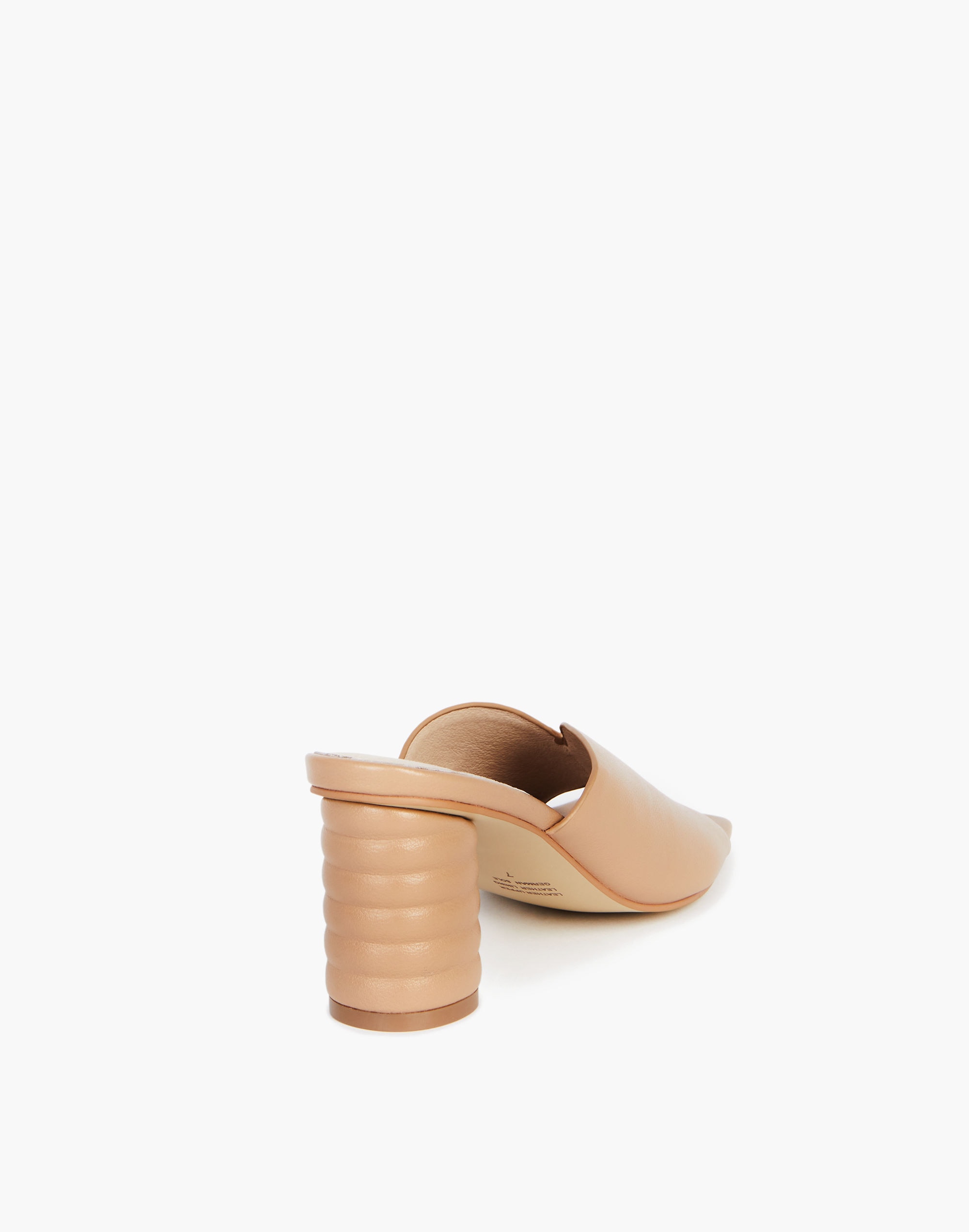 Intentionally Blank Leather Kamika Mules Clay