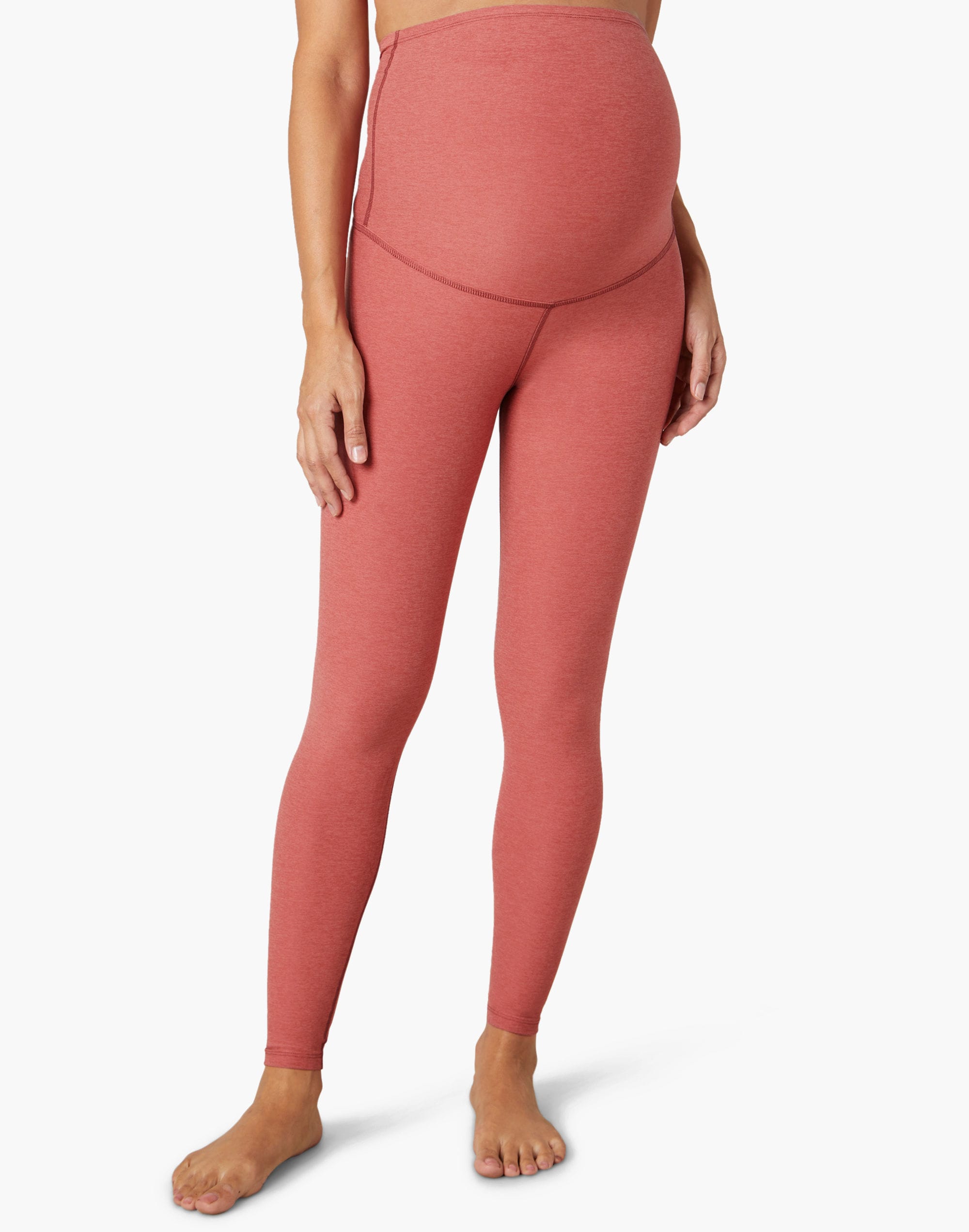 Beyond Yoga Maternity Empire-Waisted Midi Leggings in Spacedye