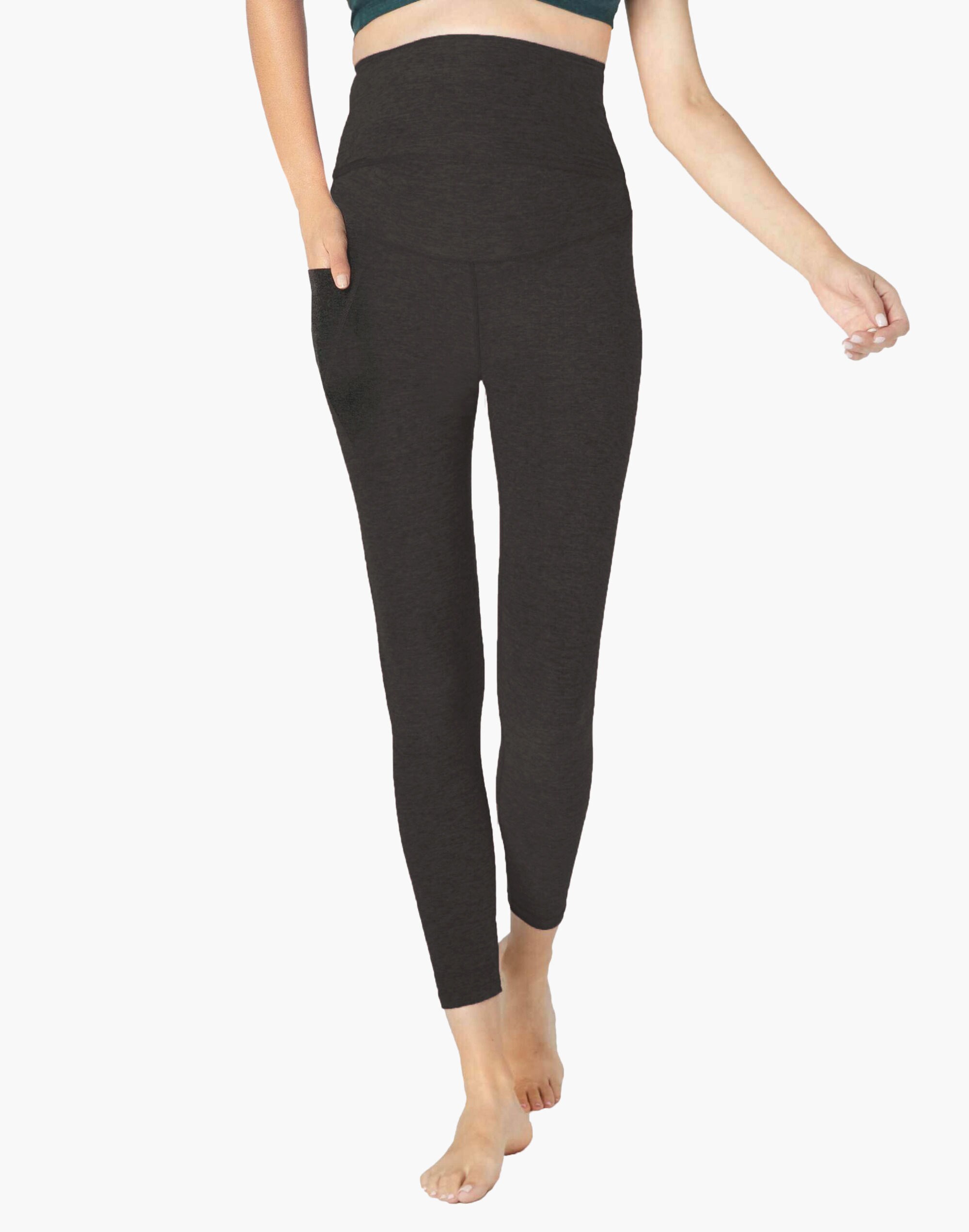 Beyond Yoga Maternity Out Of Pocket Midi Leggings in Spacedye