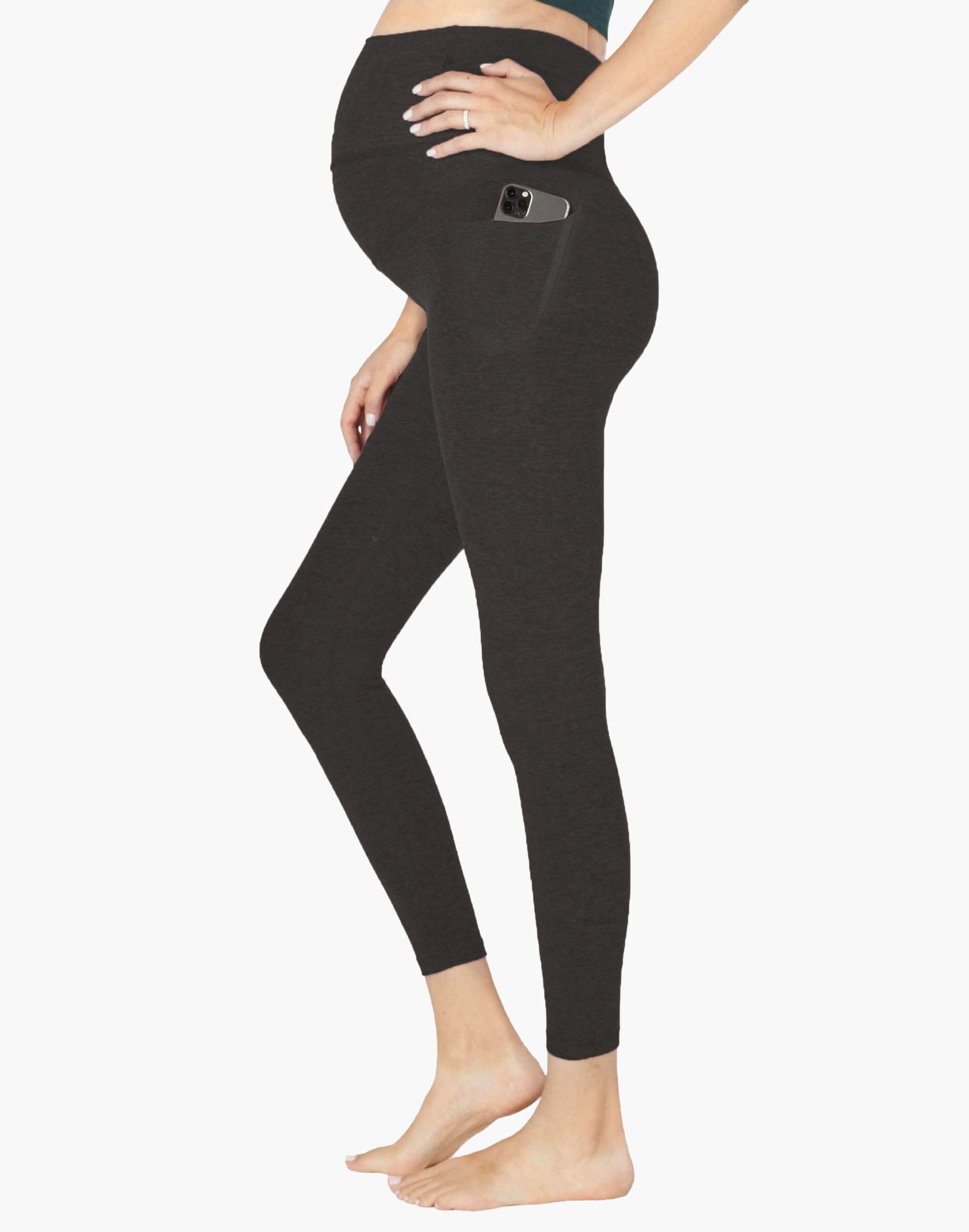 Beyond Yoga Maternity Out Of Pocket Midi Leggings in Spacedye