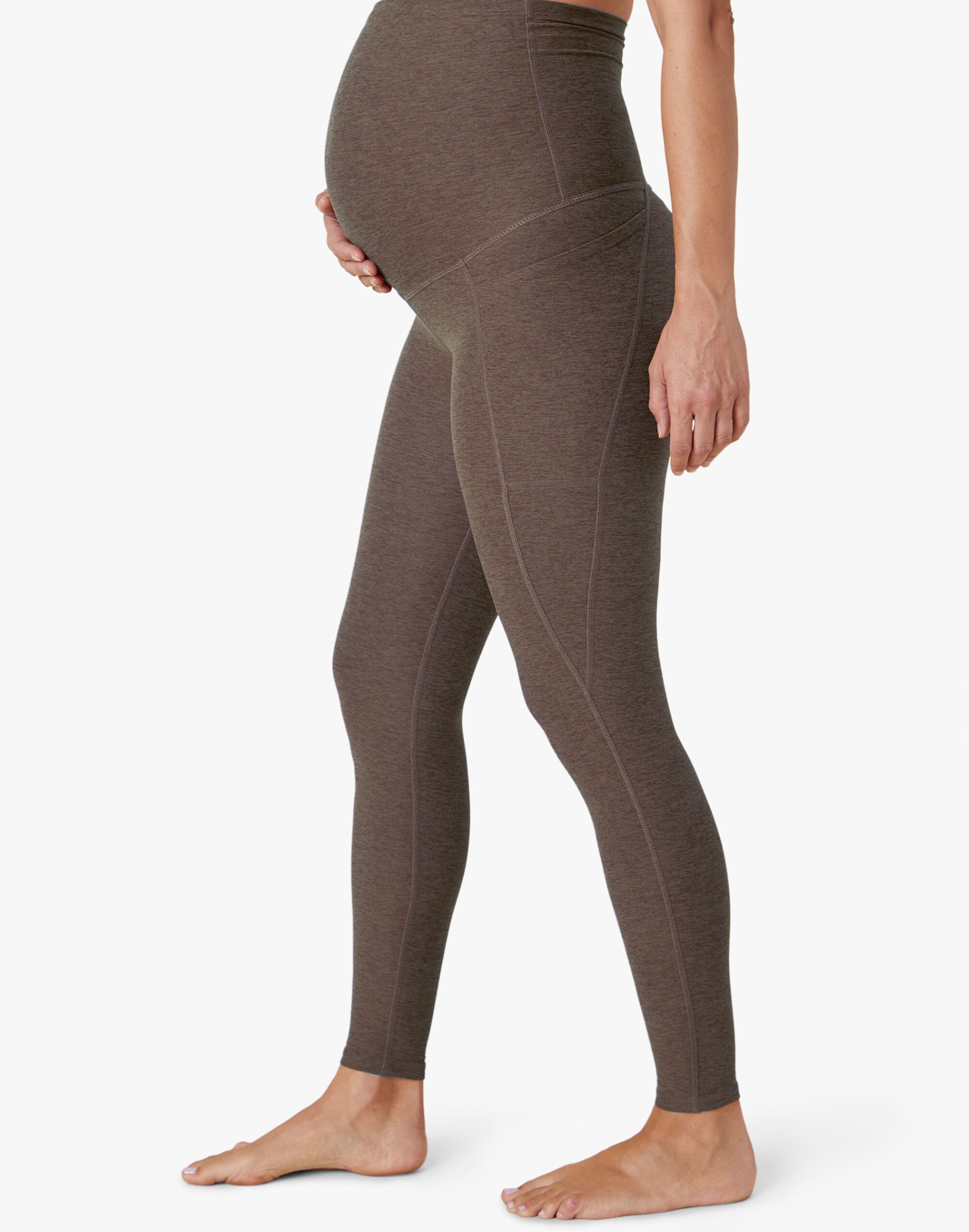Beyond Yoga Maternity Out Of Pocket Midi Leggings in Spacedye
