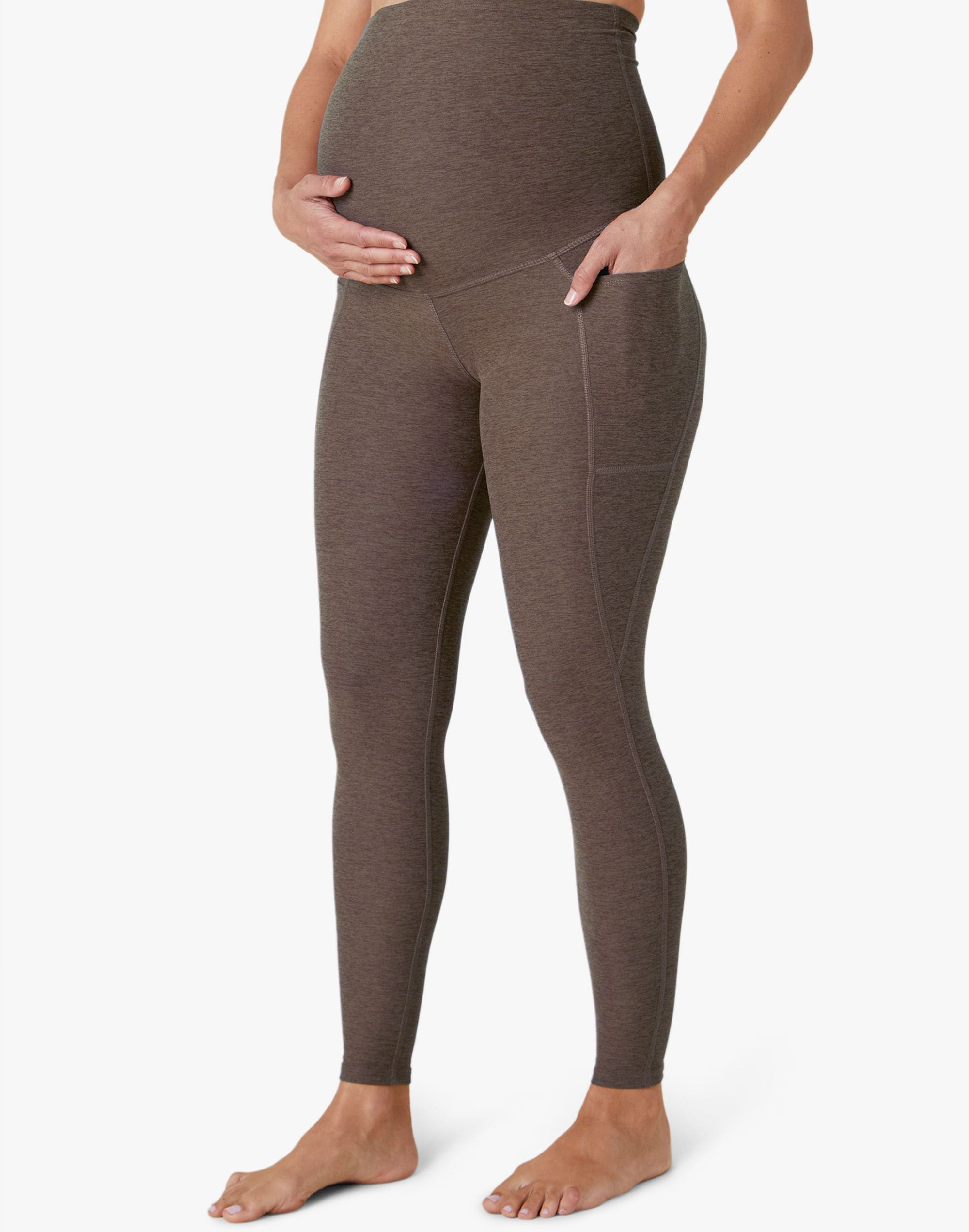 Beyond Yoga Maternity Out Of Pocket Midi Leggings in Spacedye