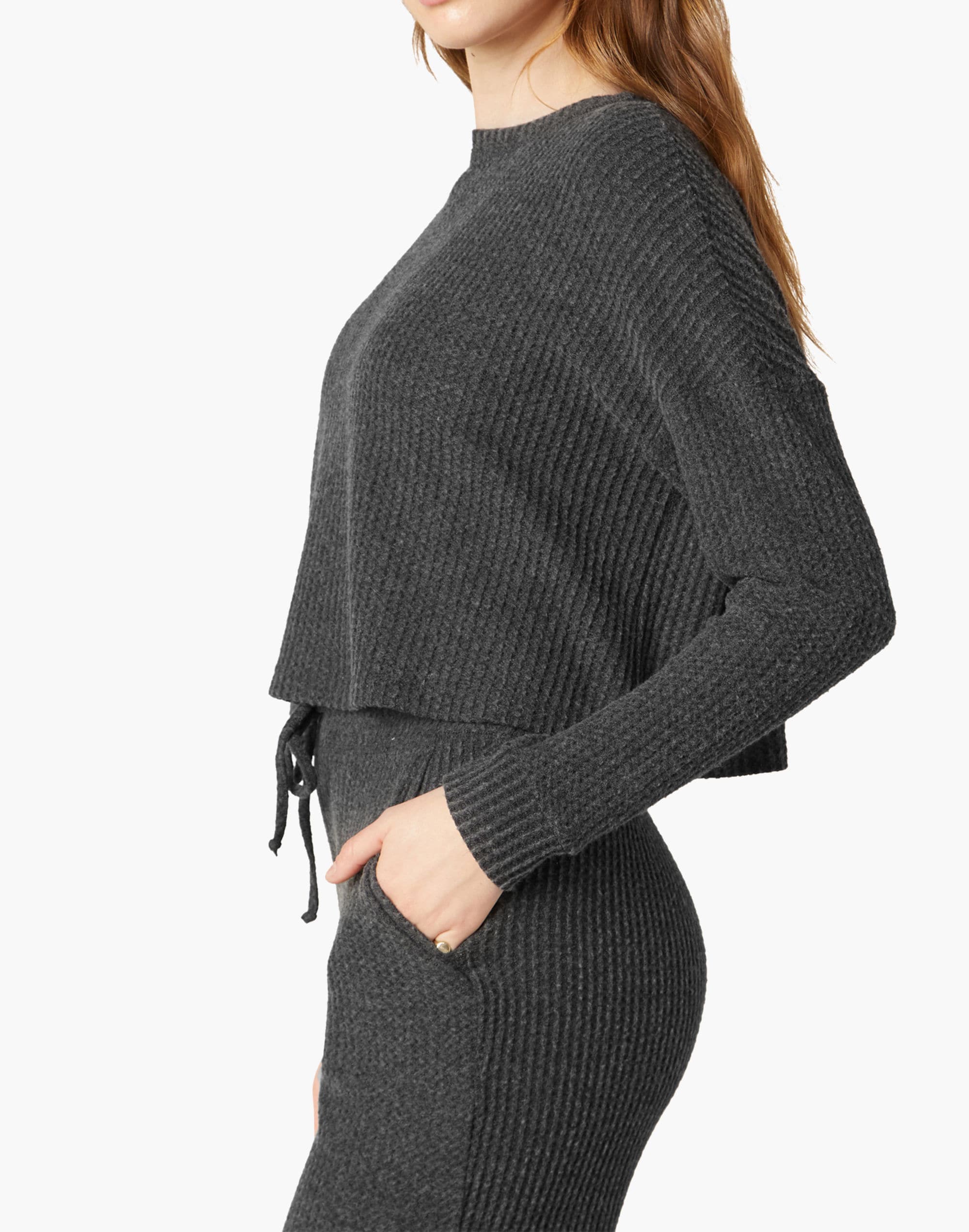 Beyond Yoga Brushed Up Cropped Pullover Top
