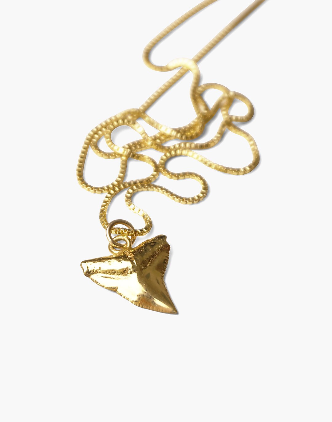 Wholesale Charms - Vermeil Rose Gold Shark Tooth Pendant, Vermeil