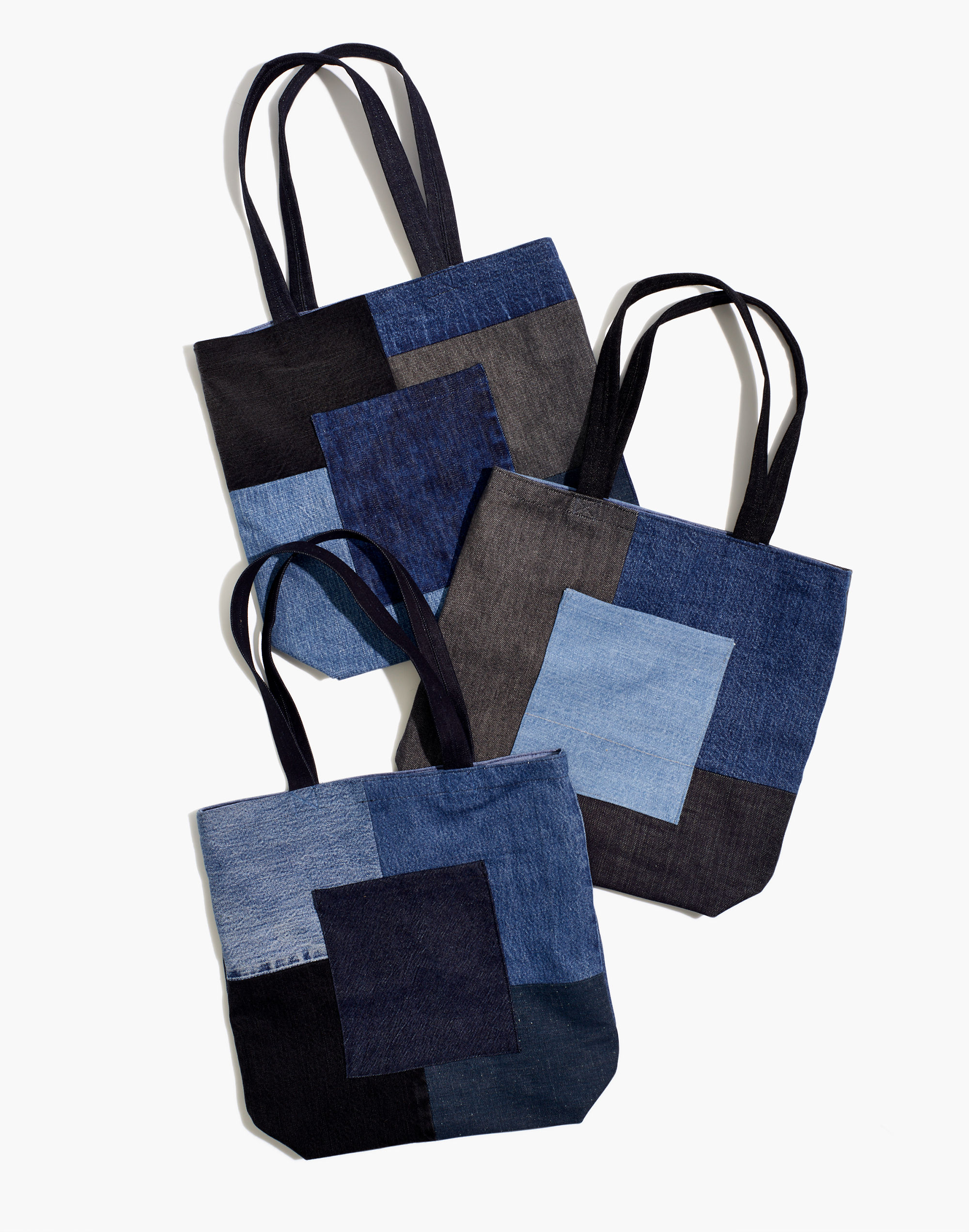 miniature rhino patchwork tote