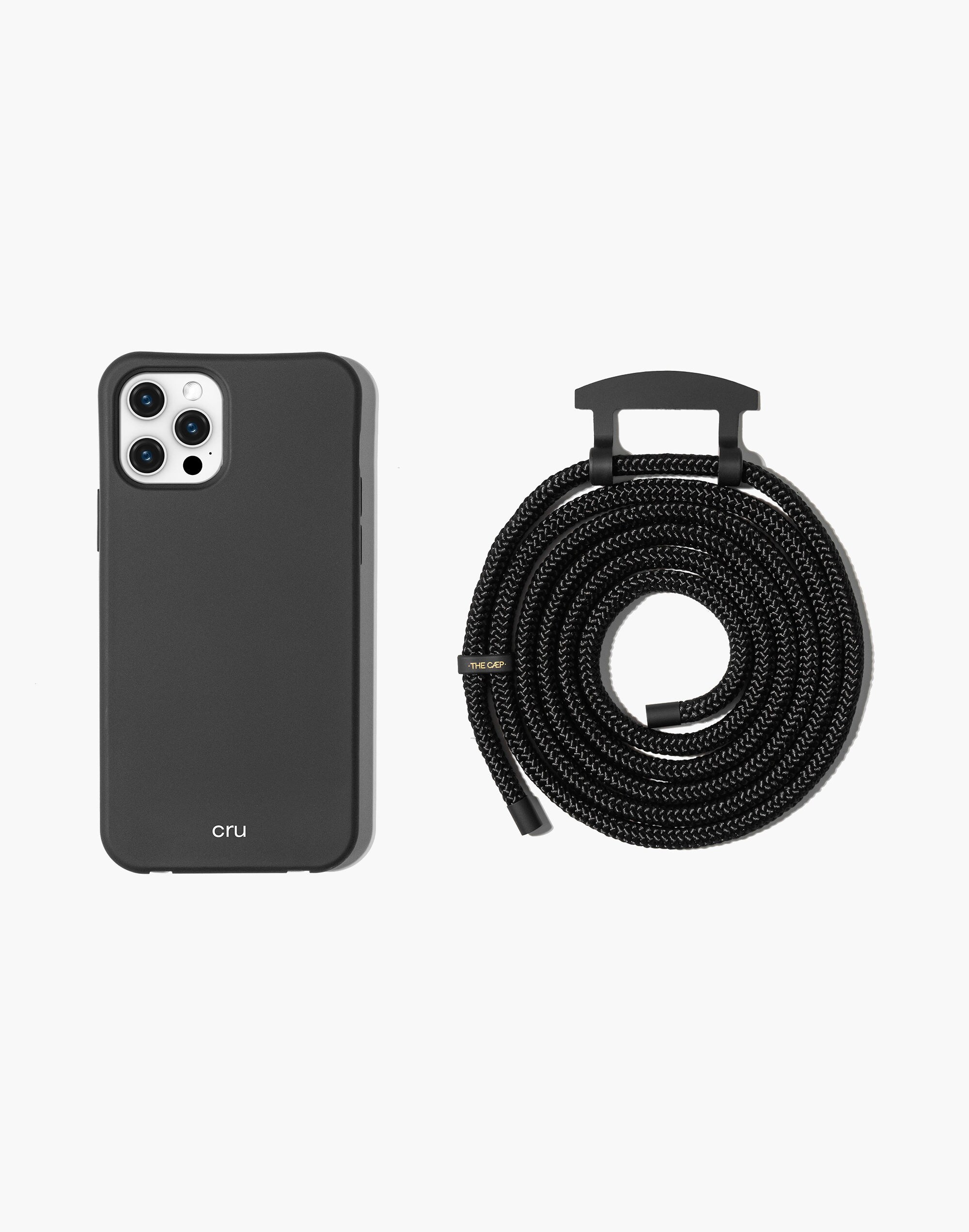 the caep night crossbody phone case in monochrome
