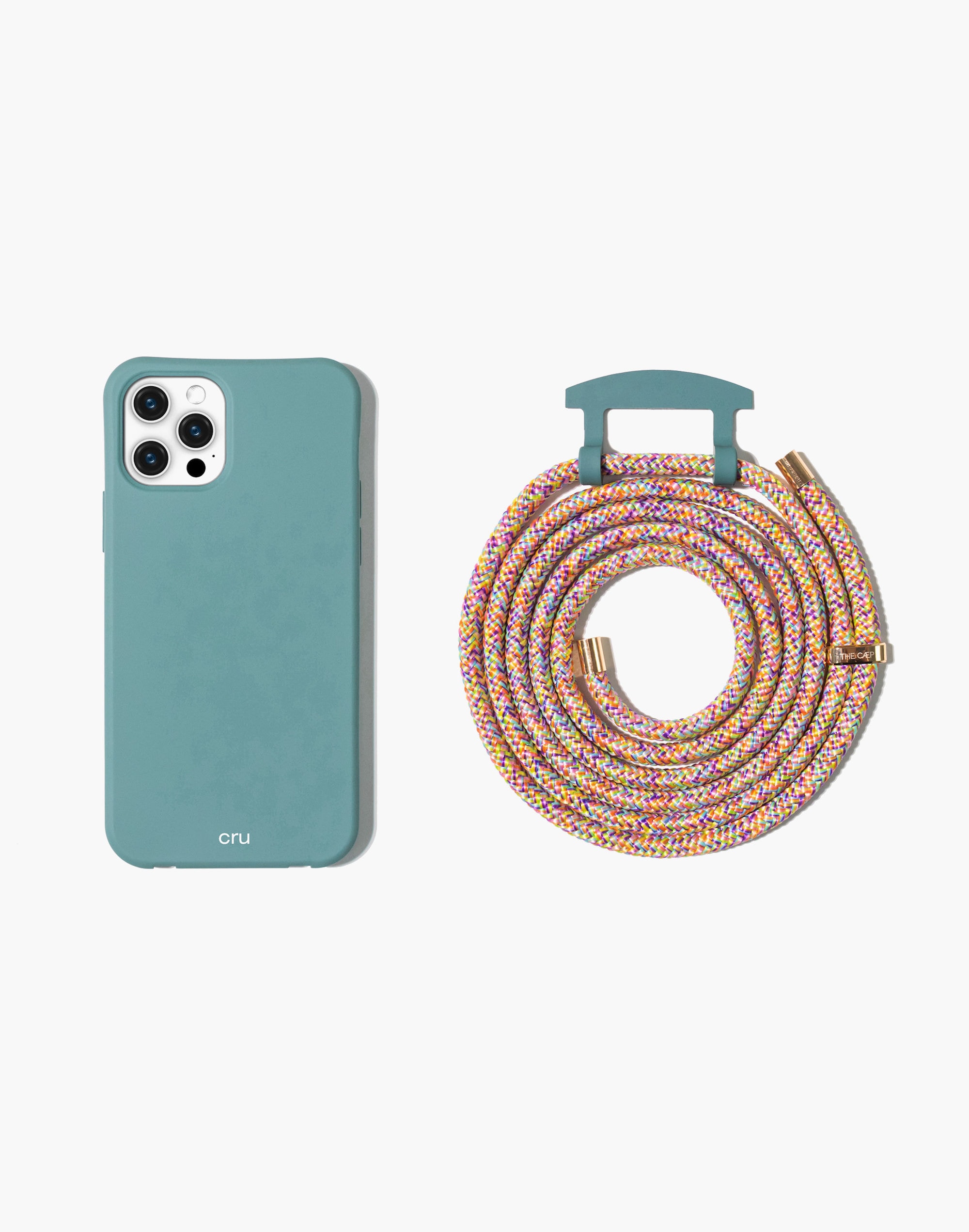 the caep crossbody phone case in queensland and rainbow