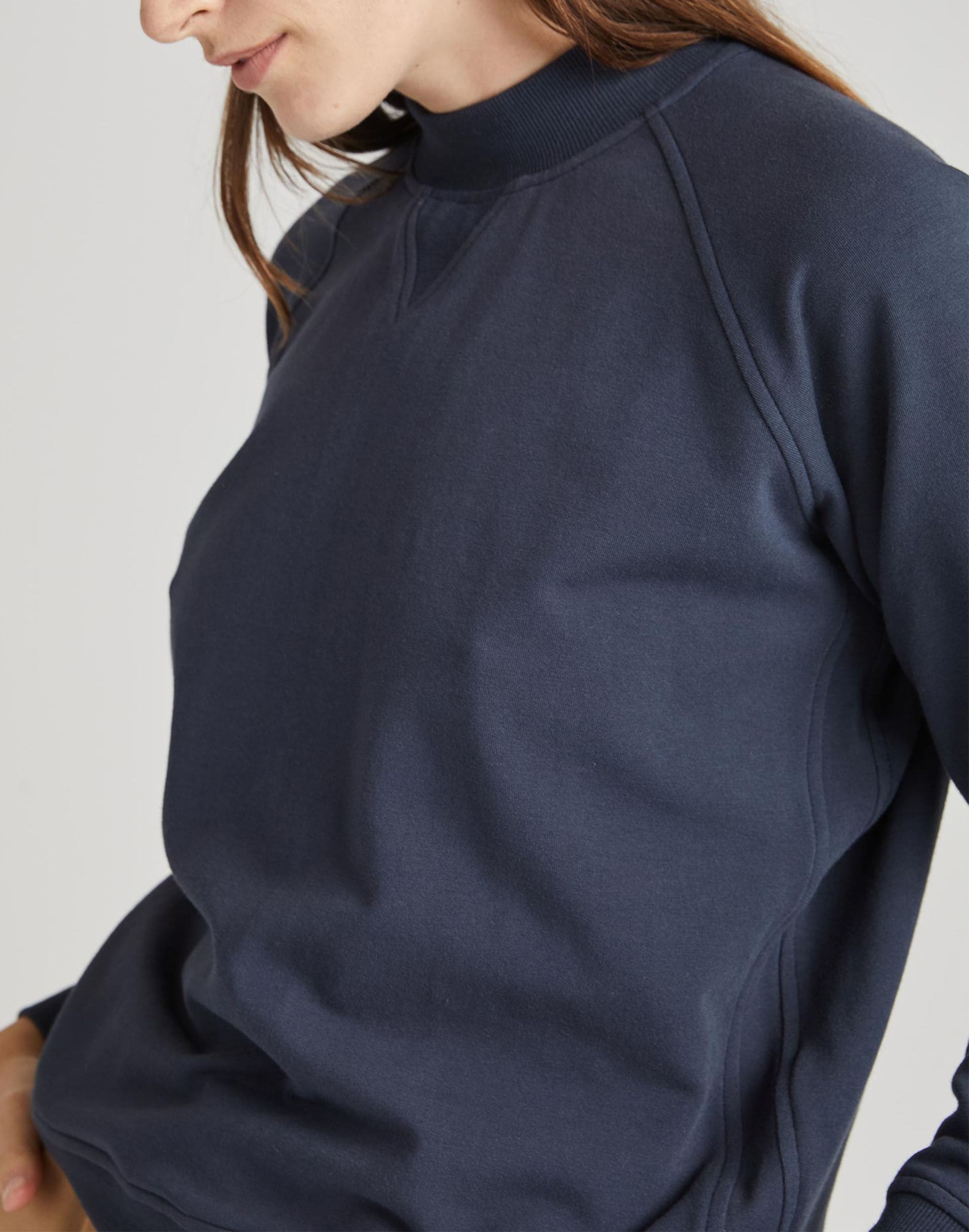 richer poorer terry mockneck sweatshirt