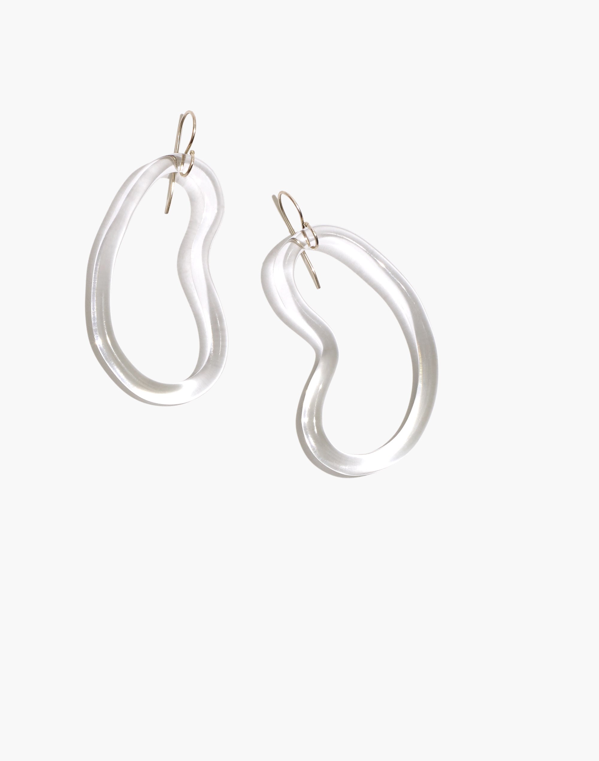Jane D'Arensbourg Bean Clear Glass Earrings